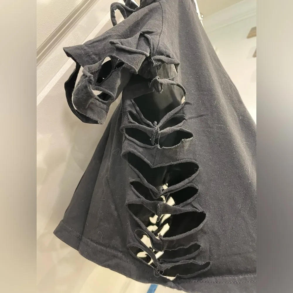 Día De Los Muertos Crop Top Size XS - Image 3