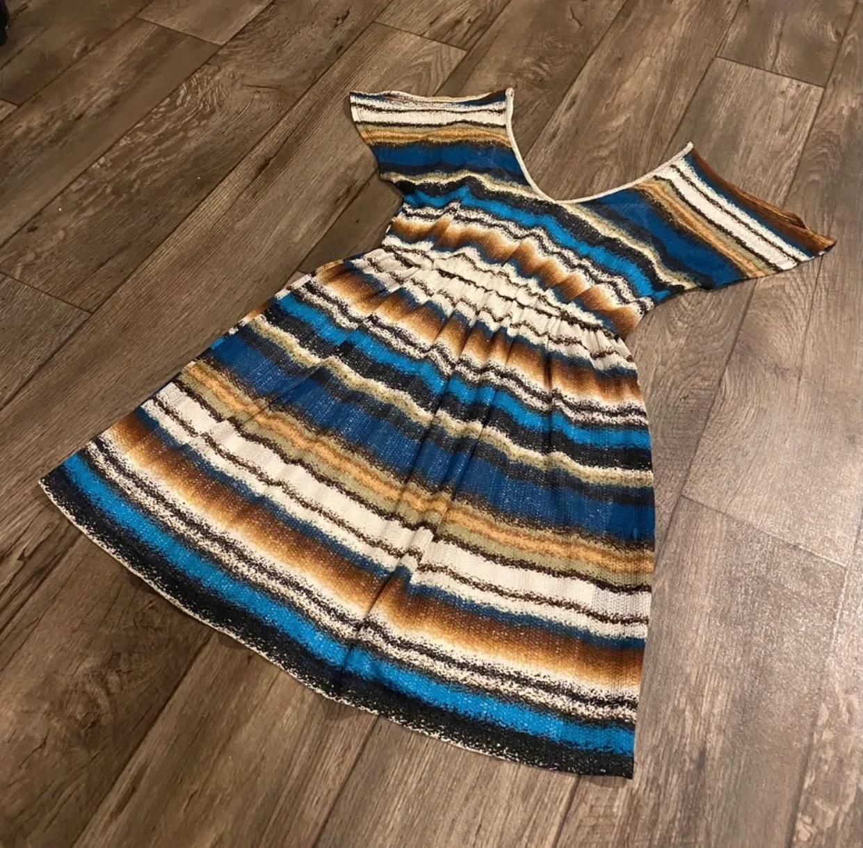 Earthy Striped MIDI Dress By - Image 2