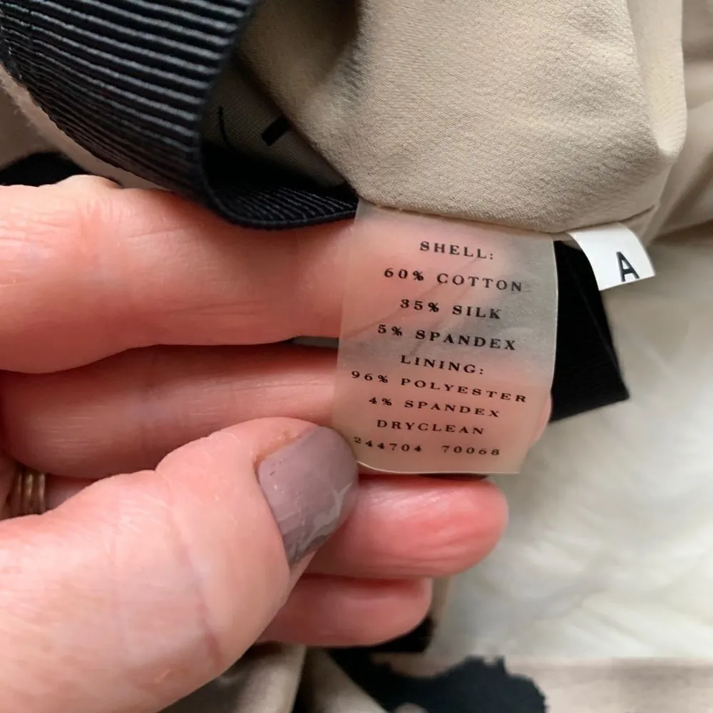 Ann Taylor Petite Leopard Print Skirt Silk Blend Black and Tan Animal Print 0 P - Image 4