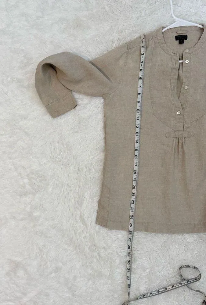 J. Crew Linen Button-Up Shirt in Tan - Image 11