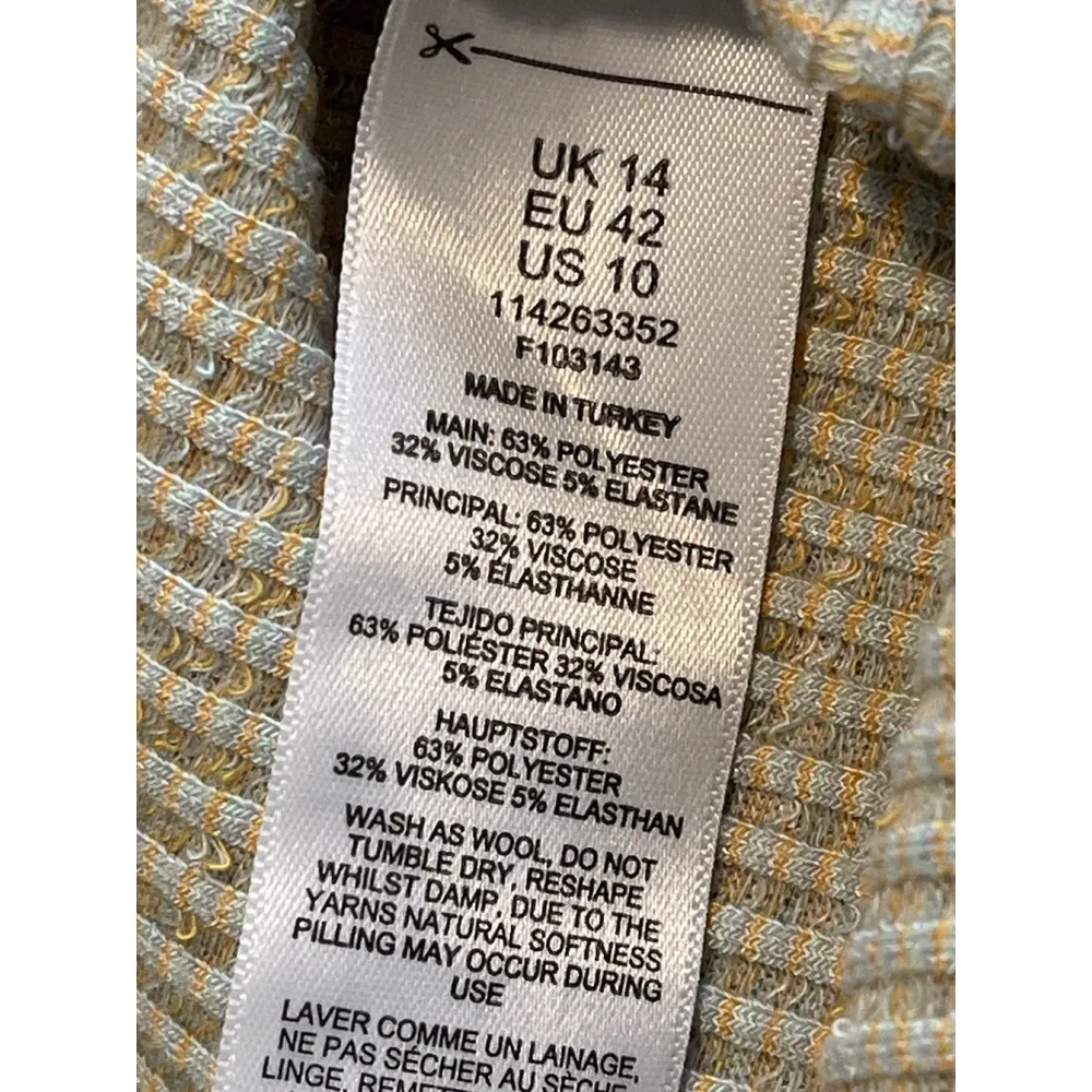 Topshop Flare Leggings Womens Size 10 Multicolored Ribbed Knit Stretch Bottoms - Image 7