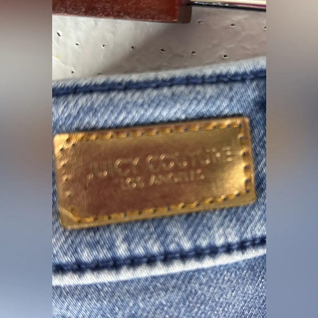 Juicy Couture 16 Plain Pocket Long Classic Blue Jeans Shorts - Image 5