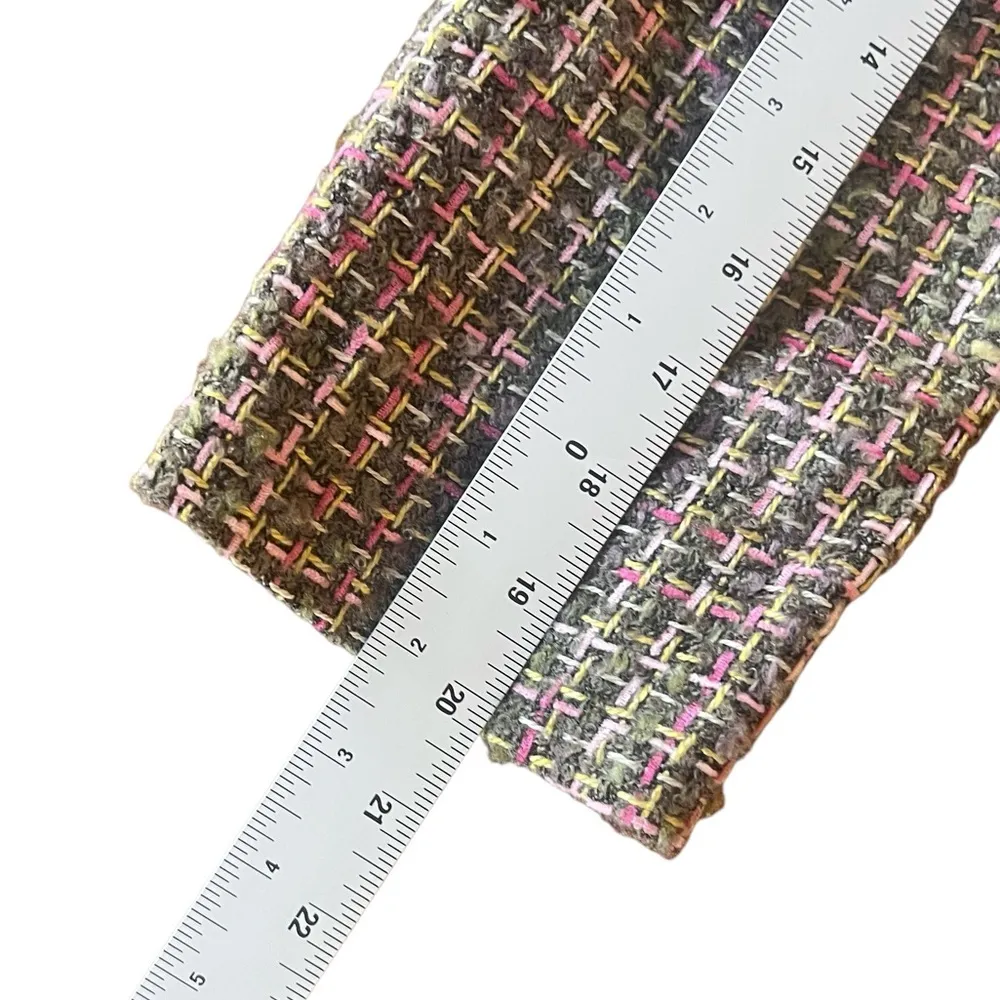 SIGRID OLSEN SIZE 6 TEXTURED  GREEN W/PINK UNDERTONES JACKET BLAZER EUC - Image 4