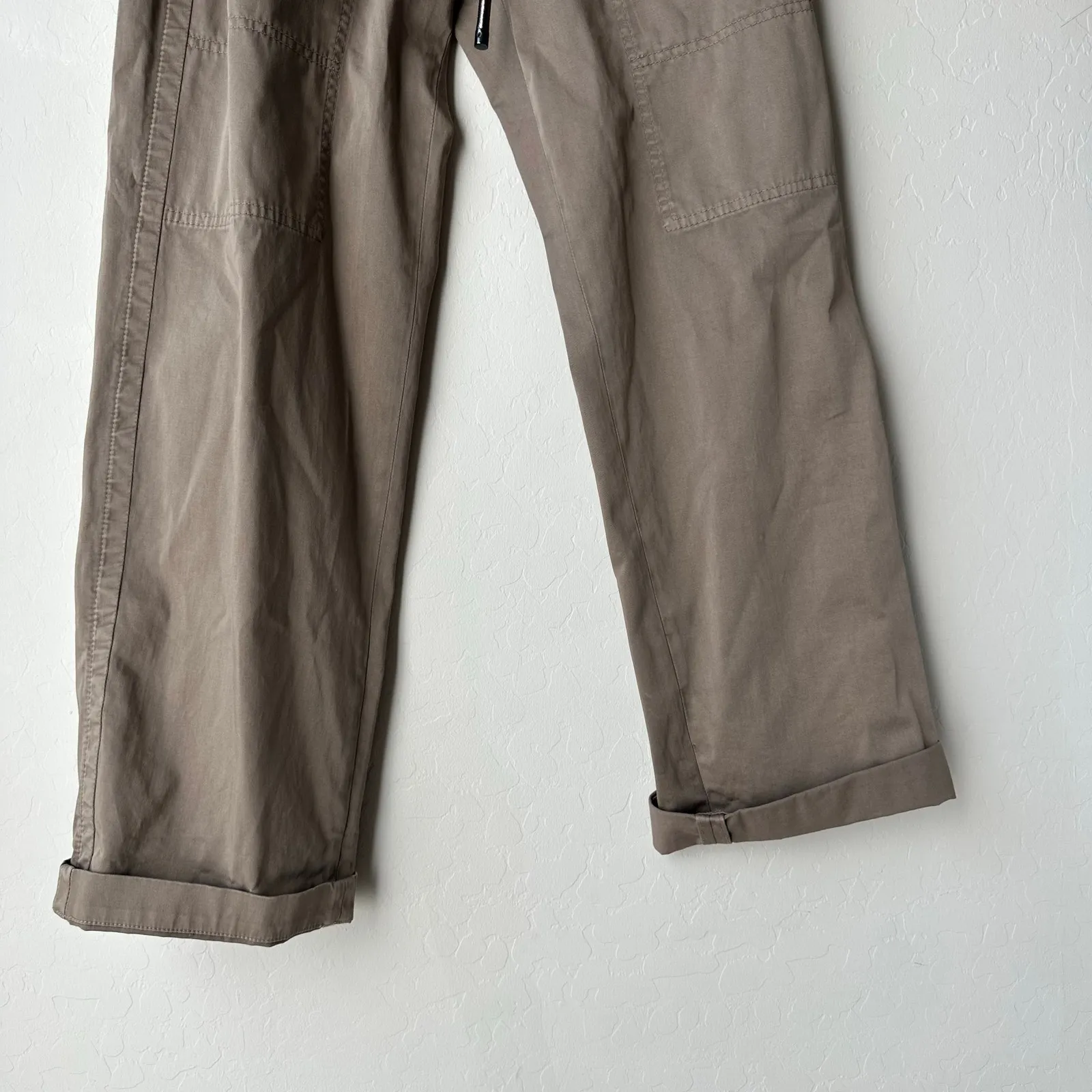 Brunello Cucinelli Italian Paperbag Brown Belted Trouser Pants Size 2 - Image 5