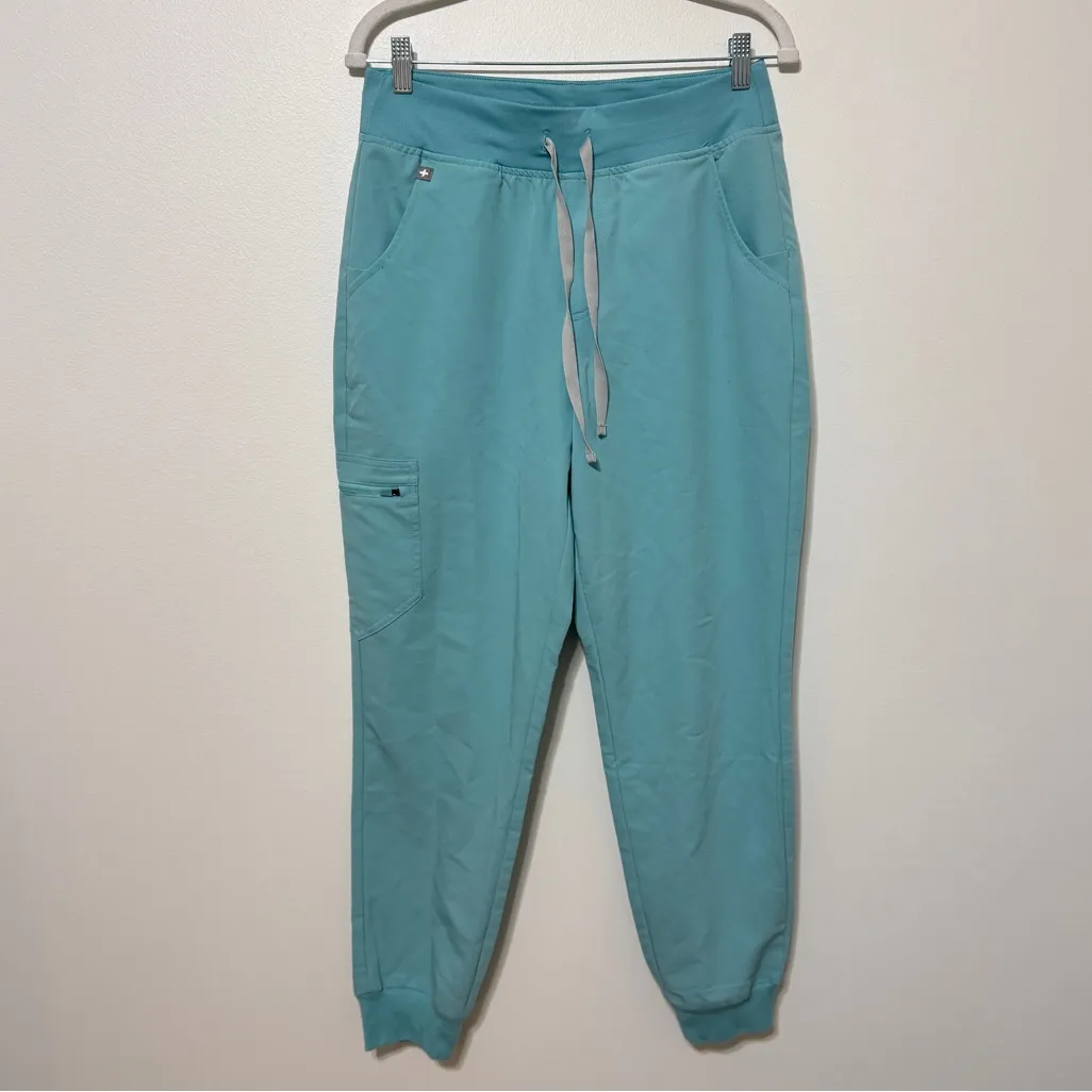 FIGS  Zamora Jogger Scrub Pant Size Medium Turquoise Light Teal - Image 2