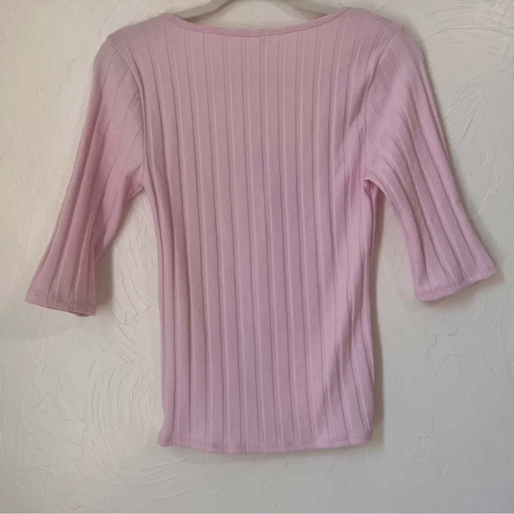 Free People NWT  Central Park pink Cardi top size M - Image 8