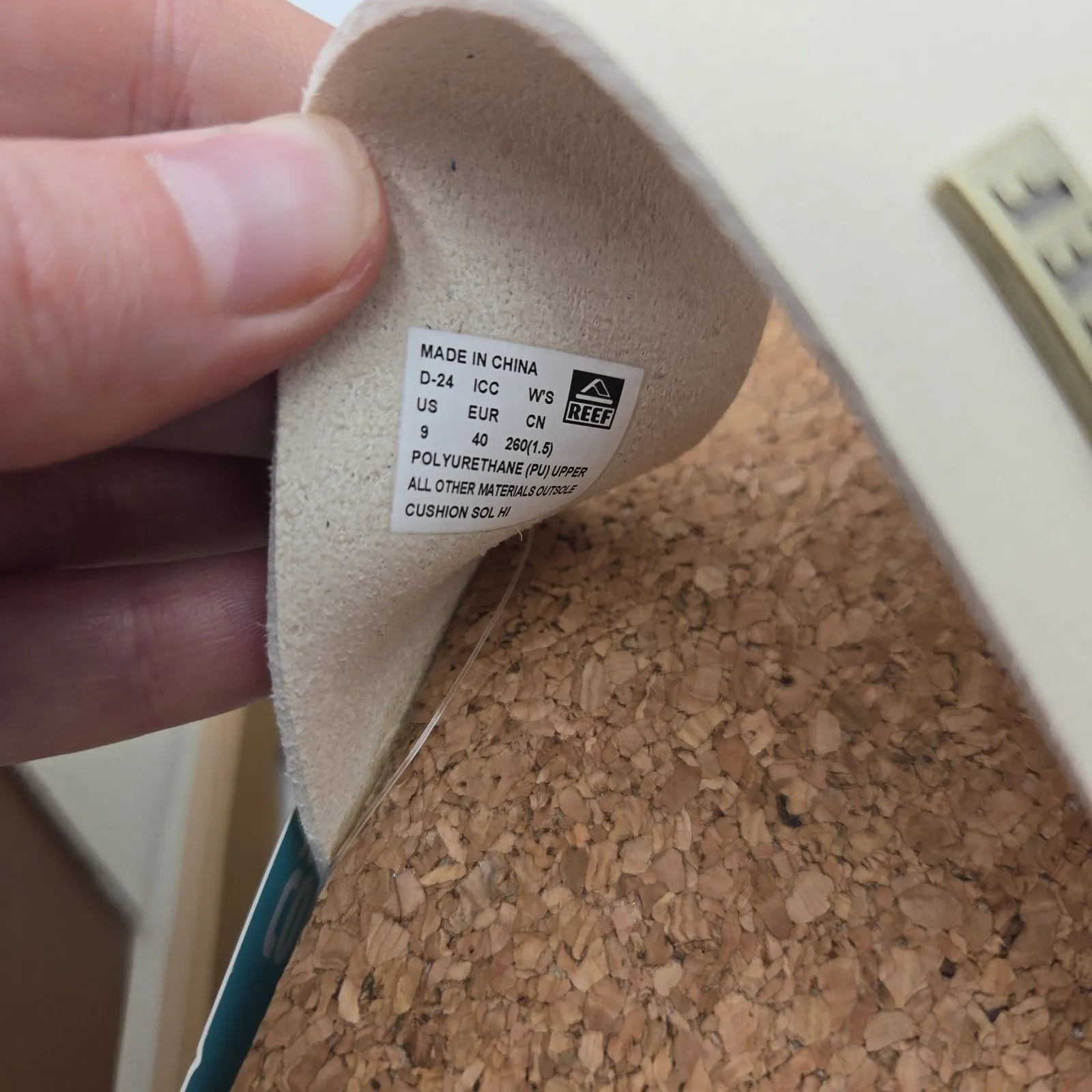 NEW Reef Cushion Sol Hi Platform Sandal Women's Size 9 Vintage Tan Vegan Leather - Image 9