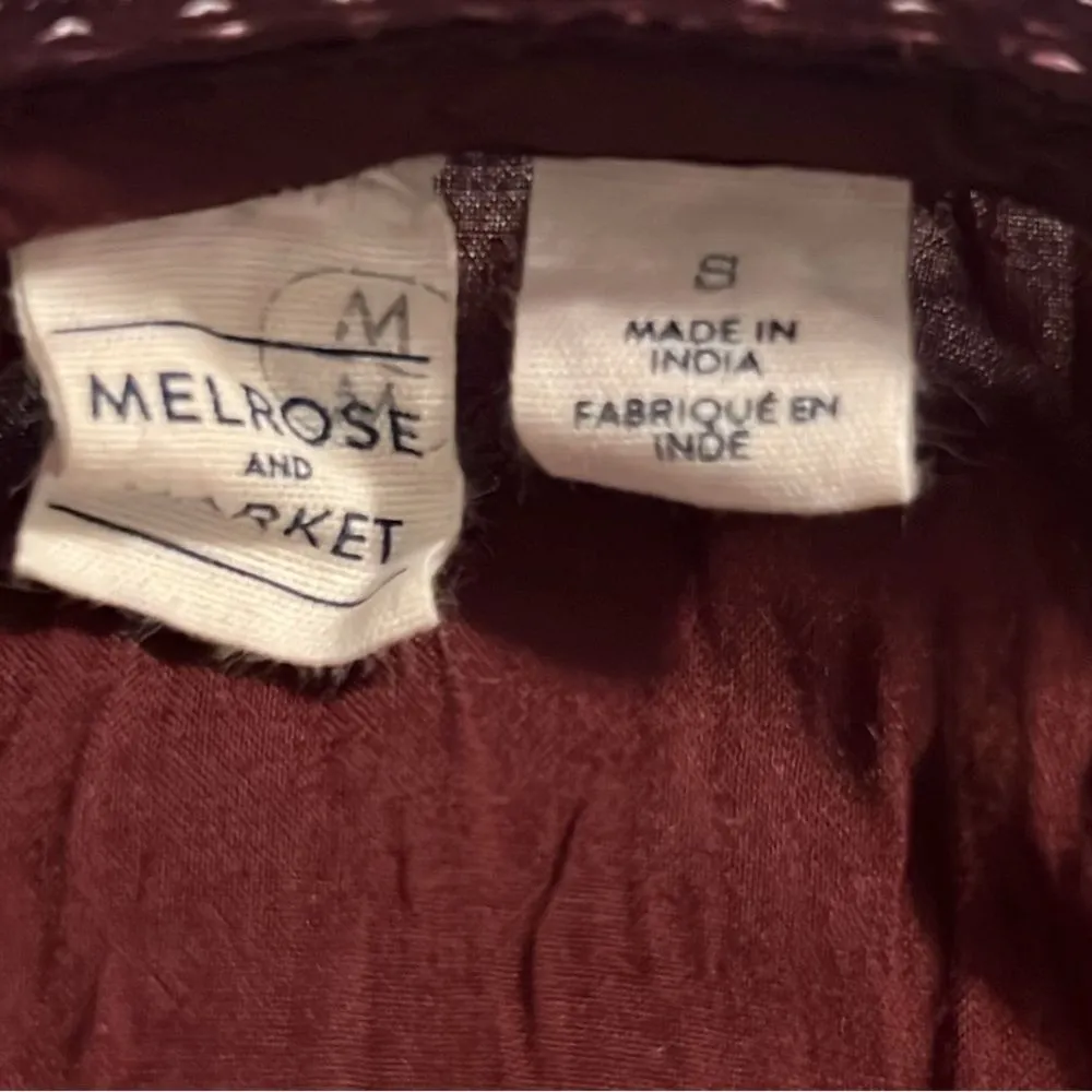 Melrose & Market Y2K Crochet Trim Top Size S Babydoll Sleeveless Tiered Boho - Image 7