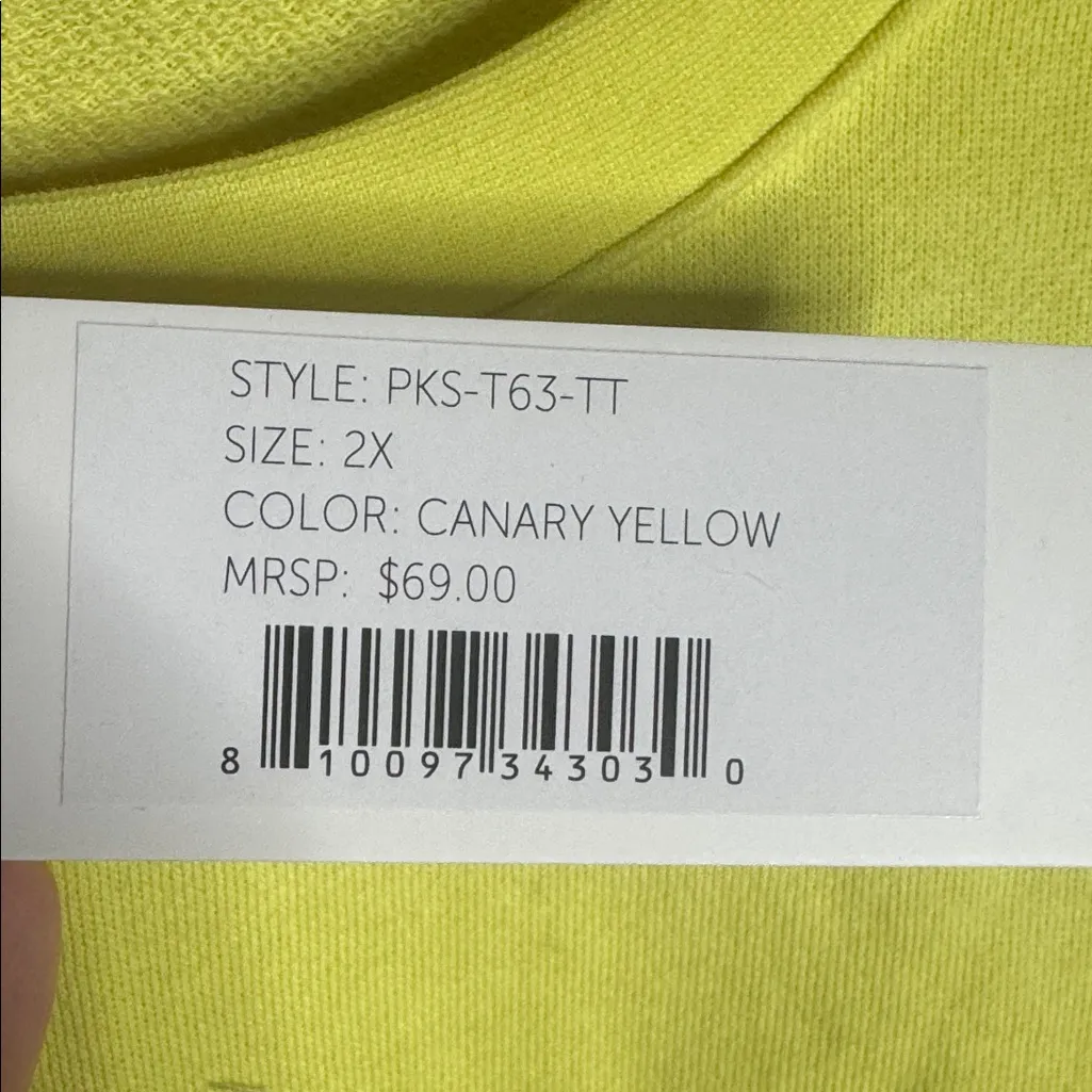 NWT PSK Collective Canary Yellow Sweatshirt & Joggers Set Size 2X | Athleisure - Image 8