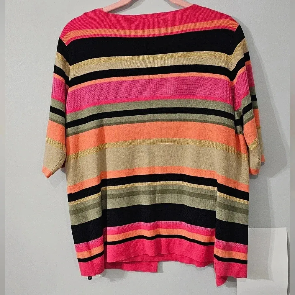Vintage David Brooks Striped Cardigan - Image 5