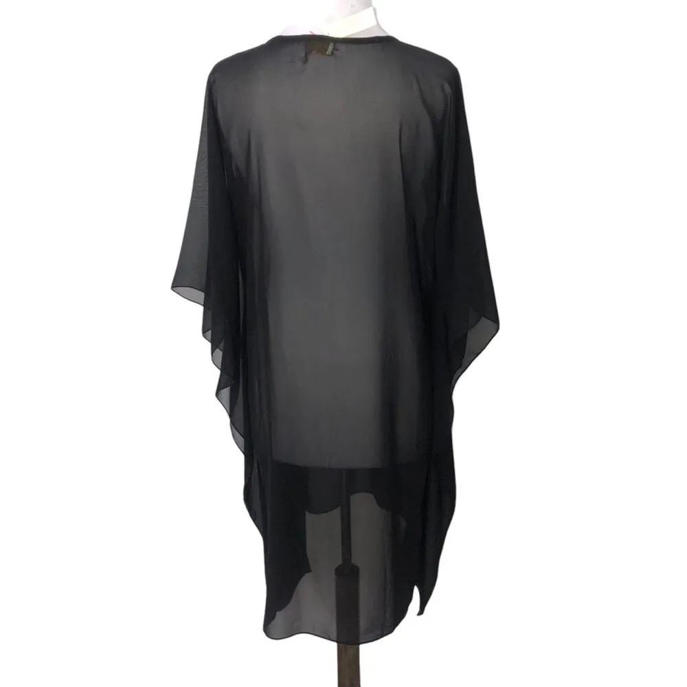 Natural Impressions Beaded Leaf Kaftan Swim Cover Up One Size NWT - Image 5