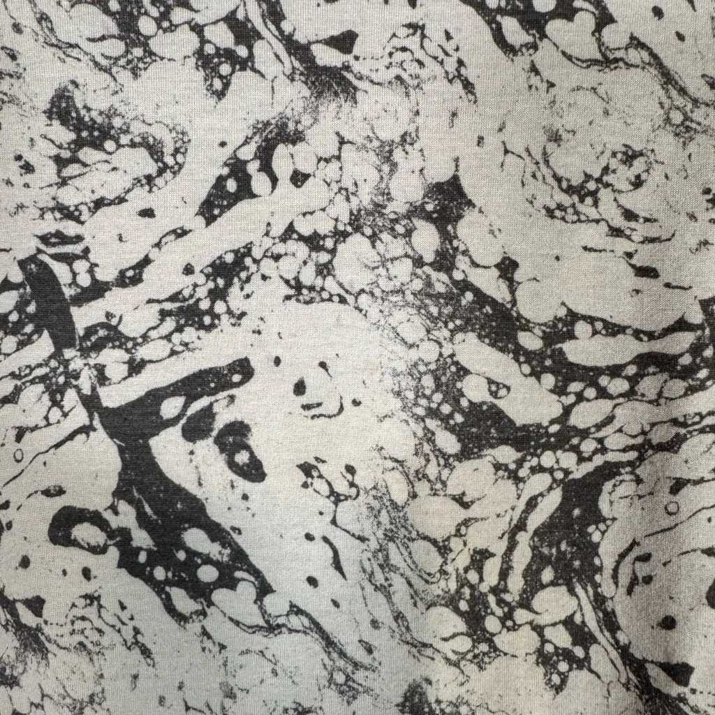 Y2K Grunge Marble Print Long Sleeve Top Black - Image 4