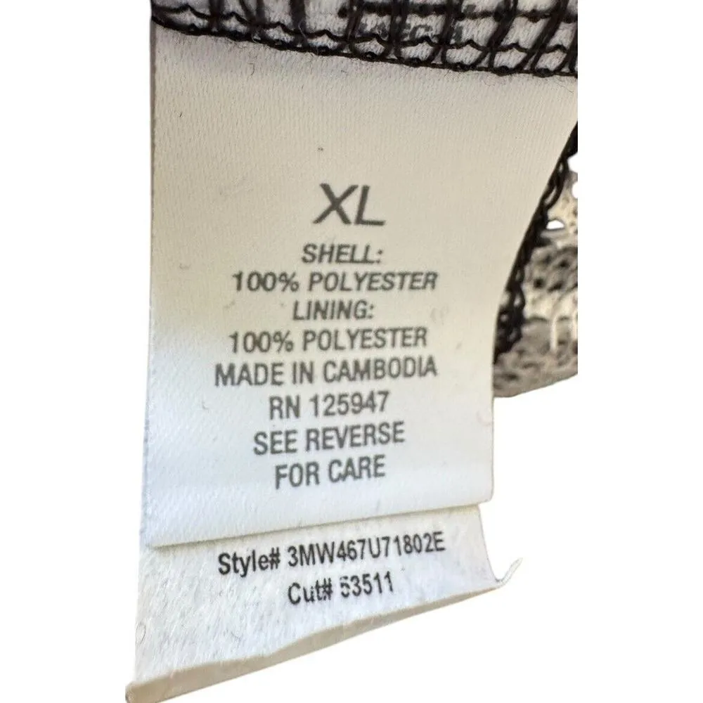 Roz & Ali XL Black And White Shirt Top Career Work Night Out Glitter Sparkle - Image 5