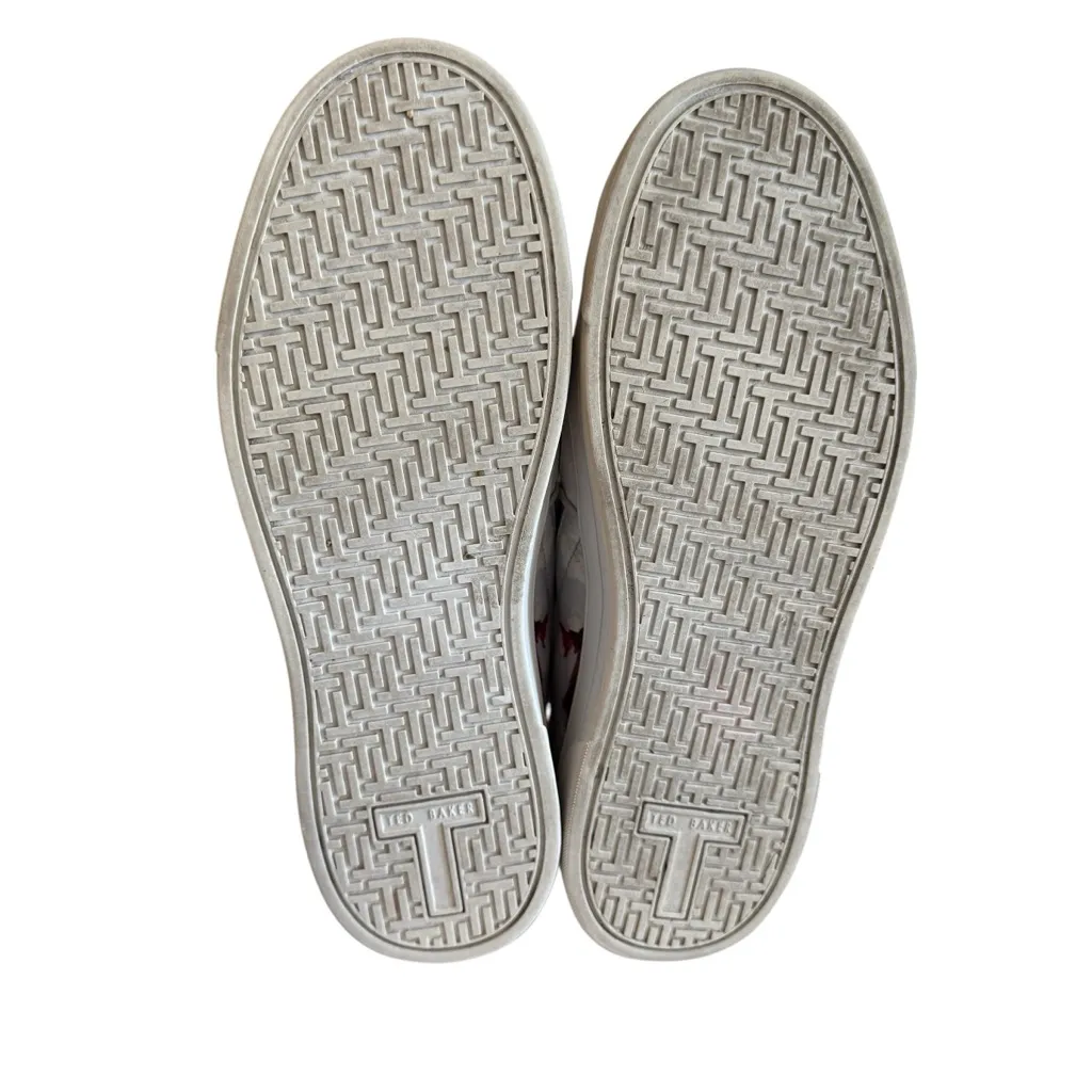 Ted Baker Tancey Slip on Sneakers White Pink Flora Women’s Size 6 - Image 9