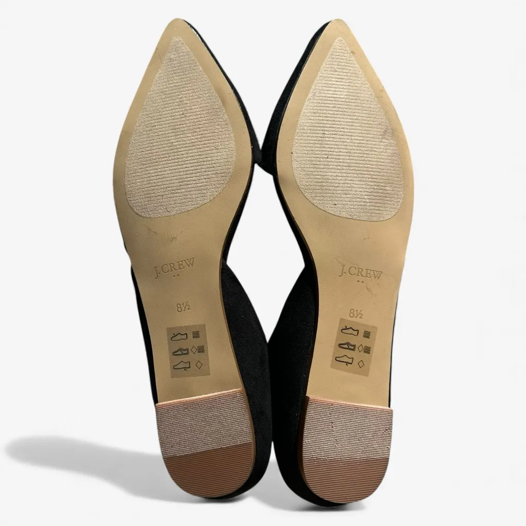 J. Crew Zoe D’Orsay Black Suede Pointed Toe Flats in Black Suede Size 8.5 - Image 7
