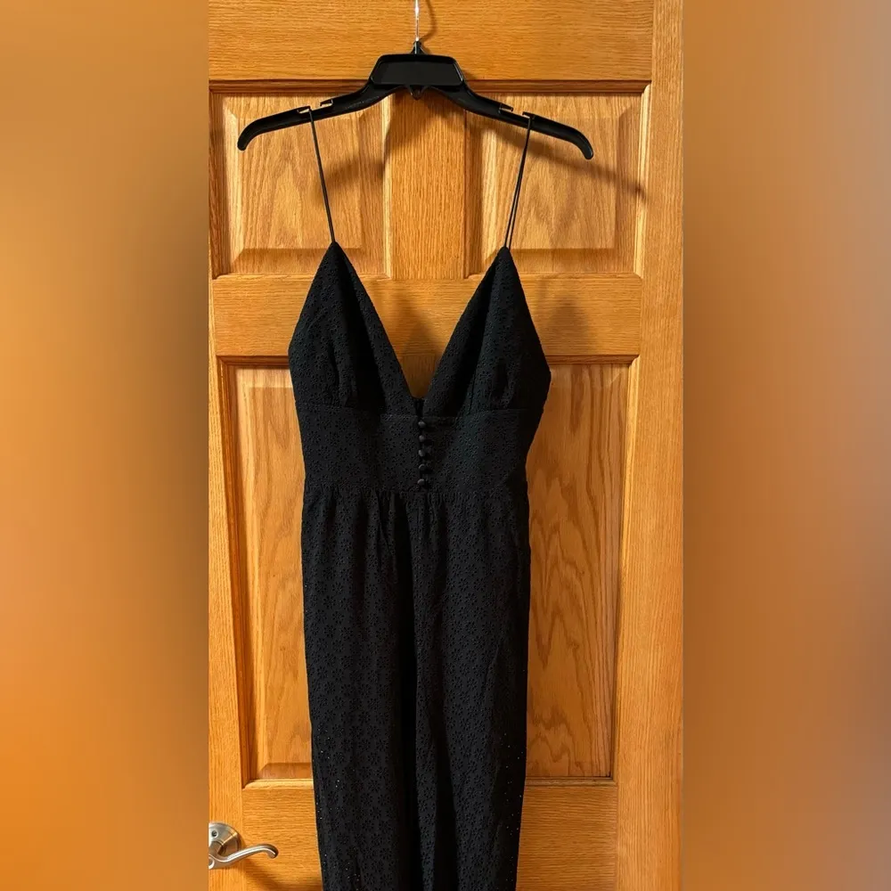 Alice + Olivia Tilly Smocked Broderie Eyelet Wide Legged Jumpsuit - Image 5