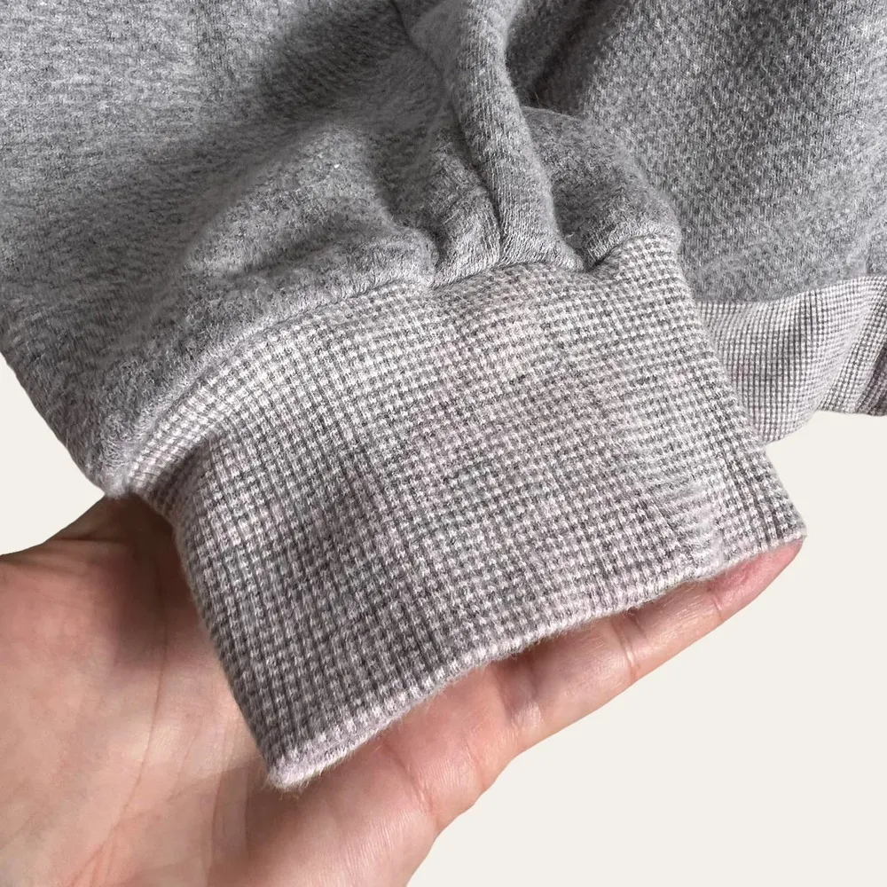 Eileen Fisher Gray Organic Cotton Knit 2-way Zip Bomber Jacket XL - Image 7