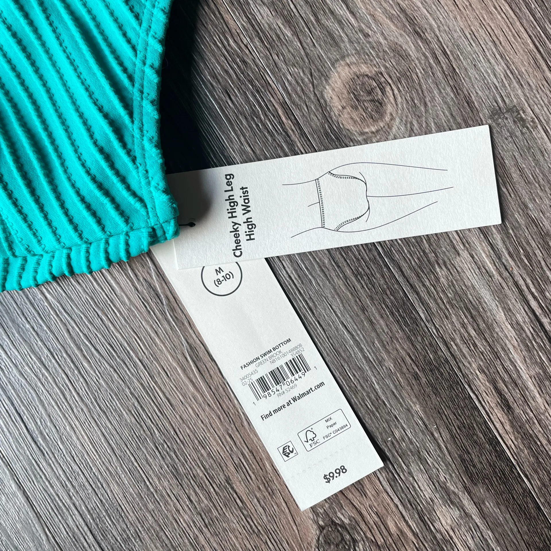 No Boundaries Teal Bikini - Image 3