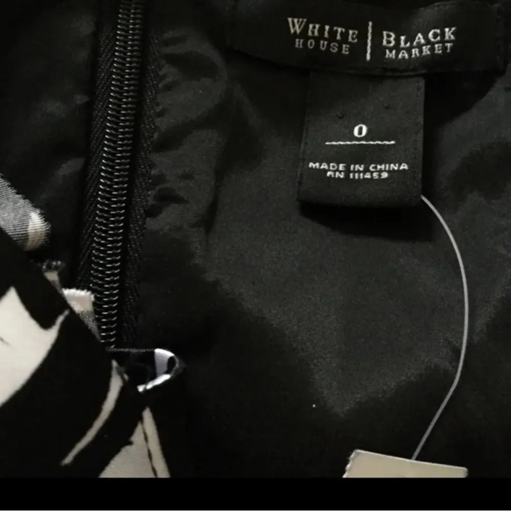 White House black market ruffle sleeve square neck satin cocktail dress size 00 - Image 8