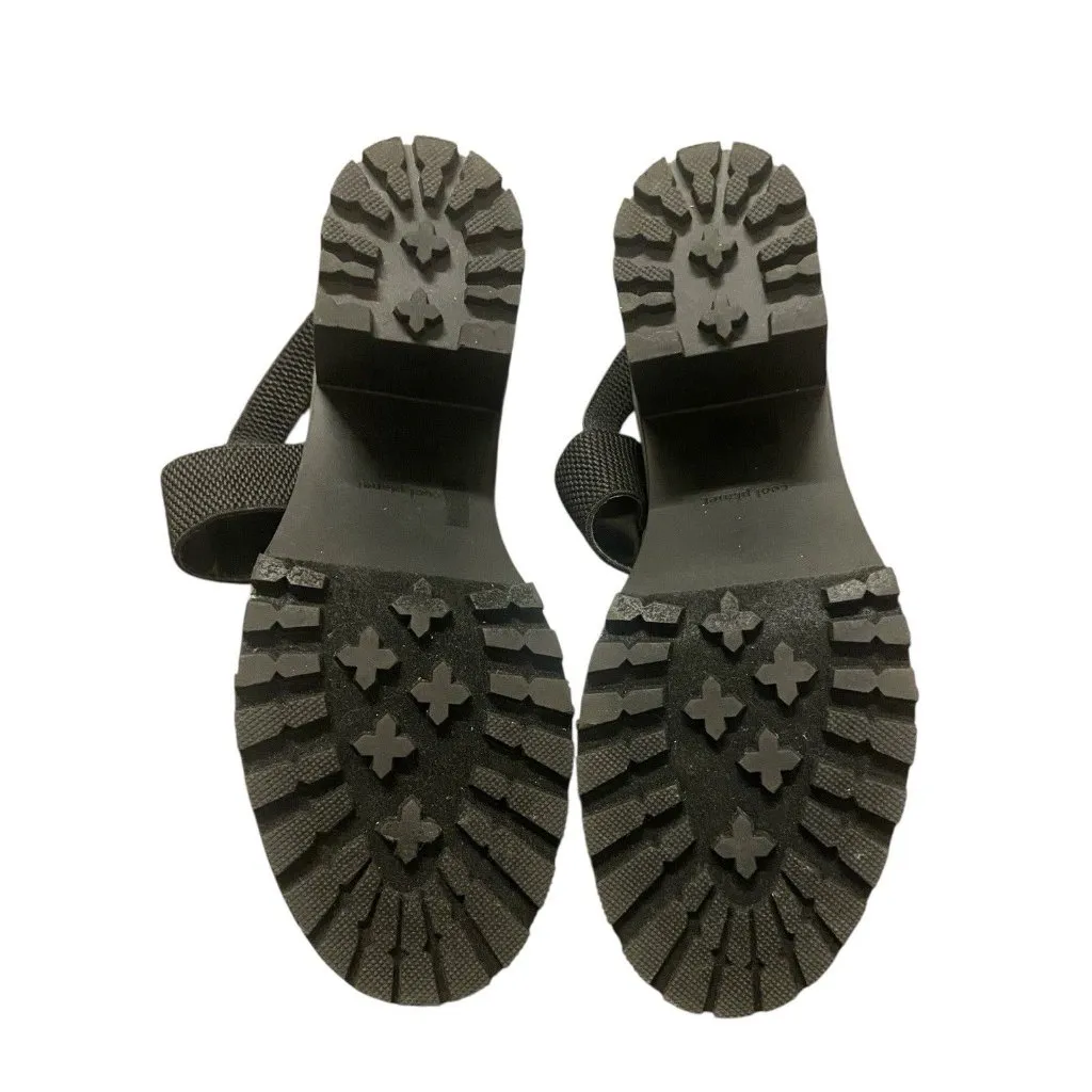 Cool Planet by Steve‎ Madden 10M Women's Stem Lug-Sole City Sandals Black - Image 7