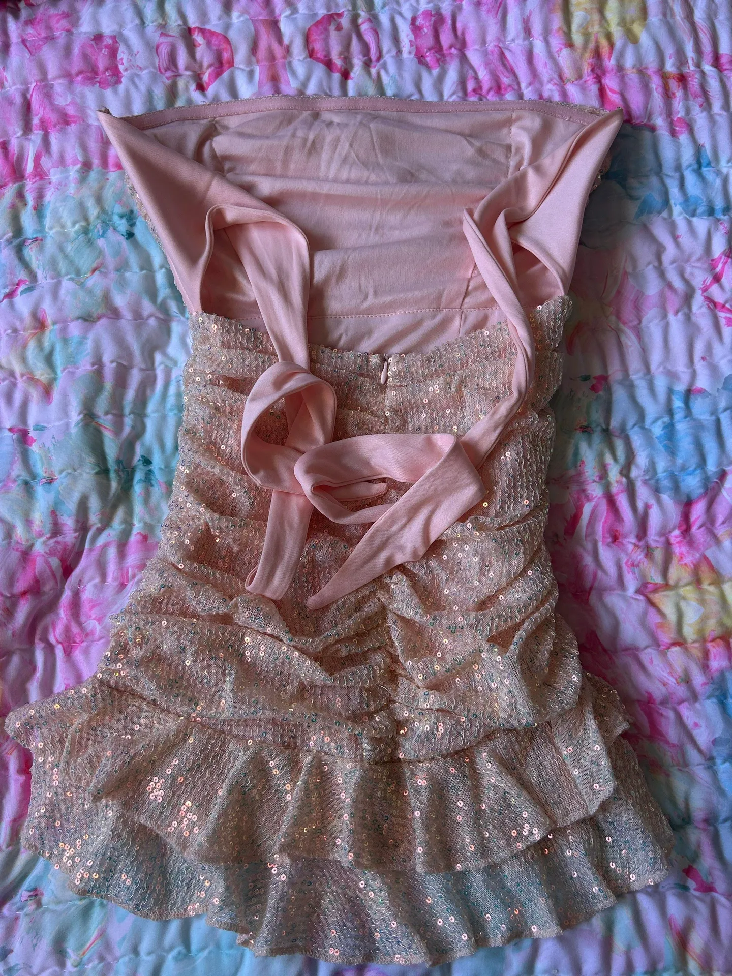Pink Sequin Dress - Image 2