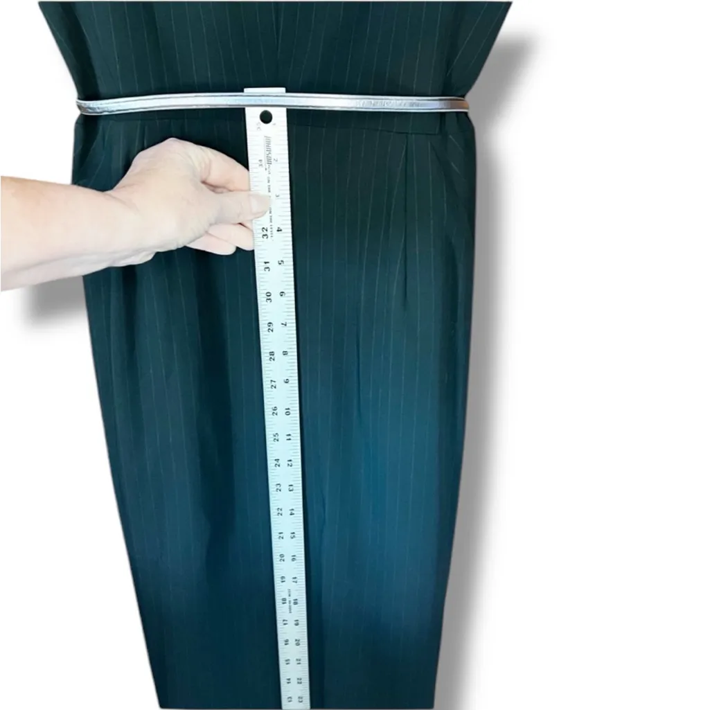 Etcetera Basic Black Mystery Dress New with Tags Size 10 slight pinstripe - Image 6