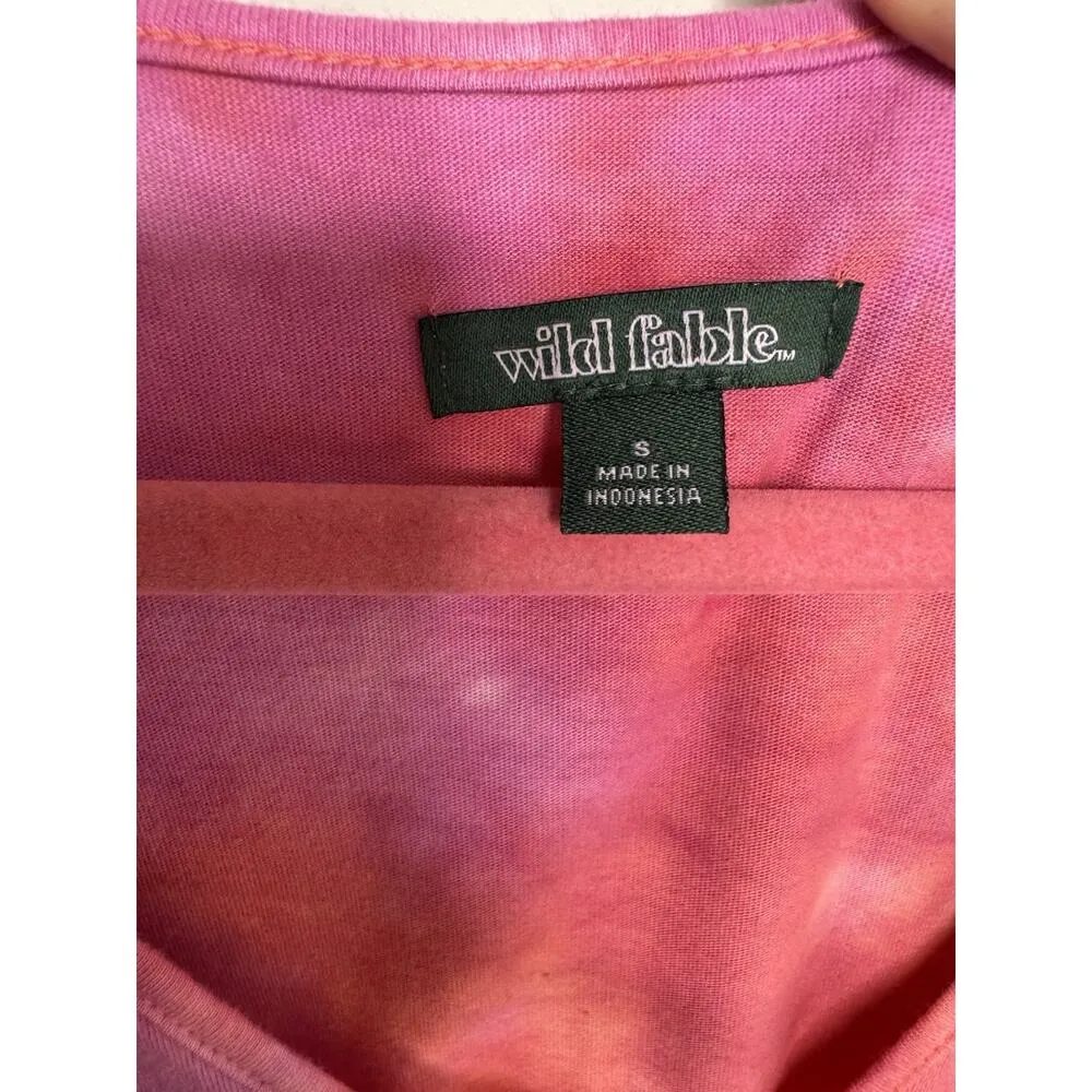 Wild Fable Women's Short Sleeve T-shirt Dress VNeck Knee Length SMALL - Image 2