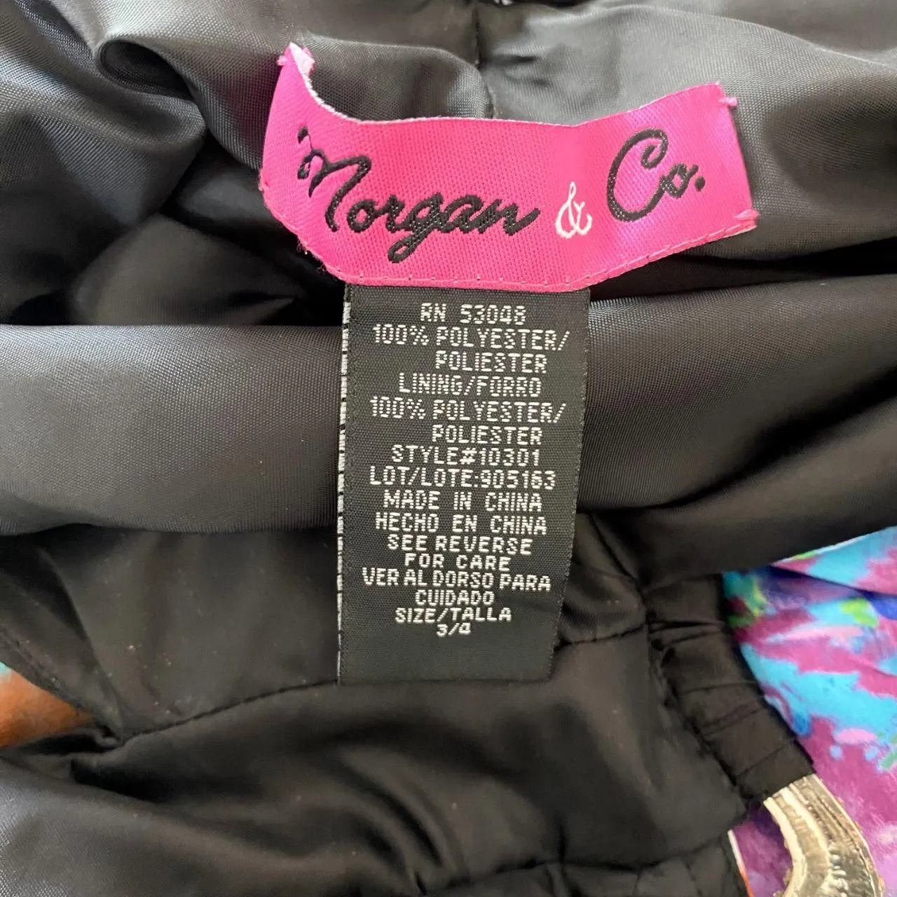 Morgan & Co Early 2000's Bratty Multi Satin Rhinestone Snake Halter Prom Dress S Silver - Image 7