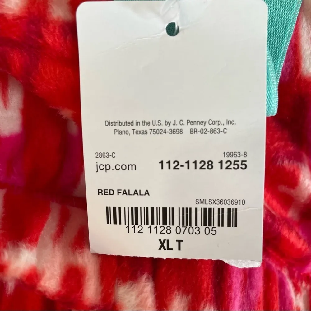 JCPenny Sleep Chic Falala Sleep Pants Red Size XL - Image 3