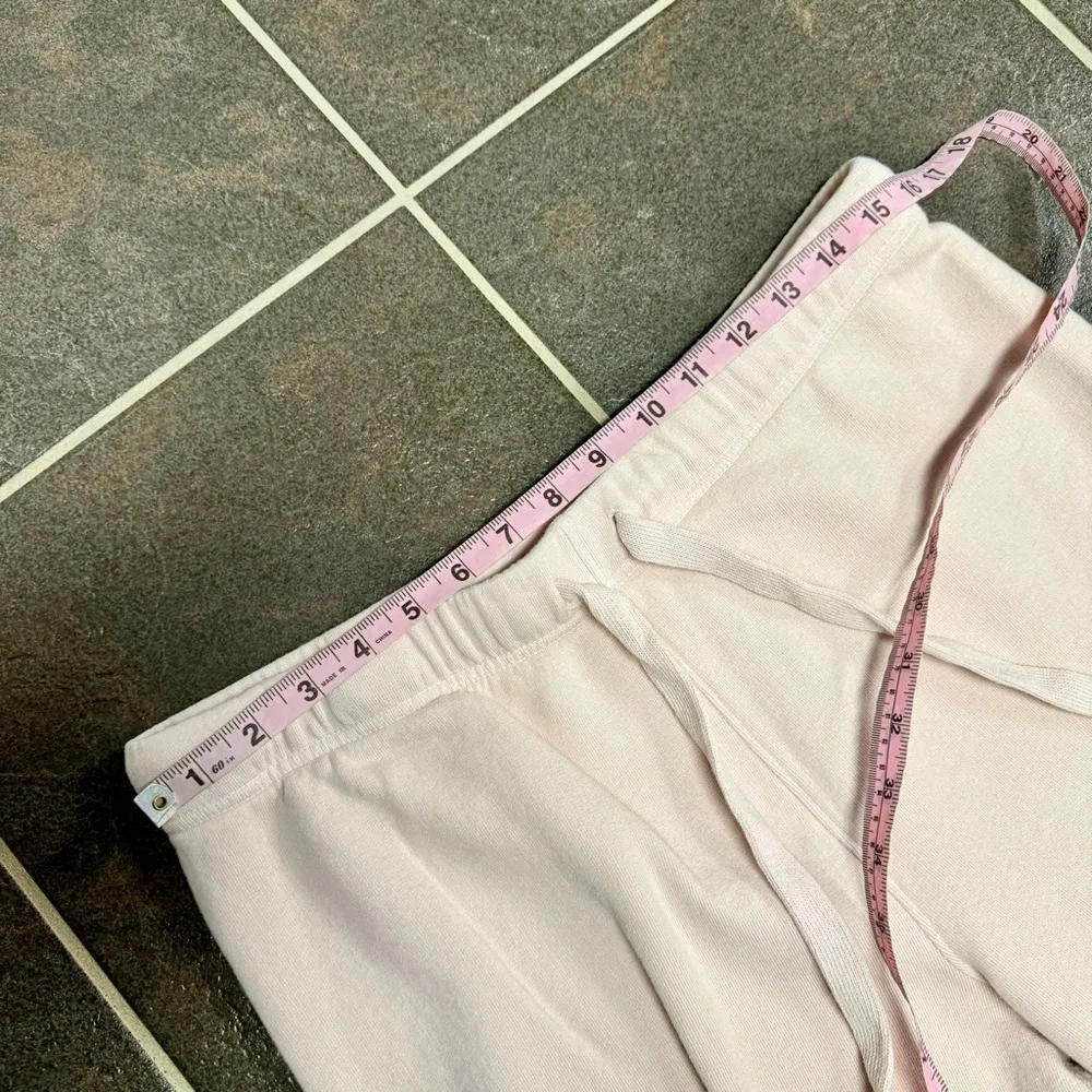 Frank & Eileen Catherine Cropped Wide Sweatpants Triple Fleece Light Pink Large - Image 9