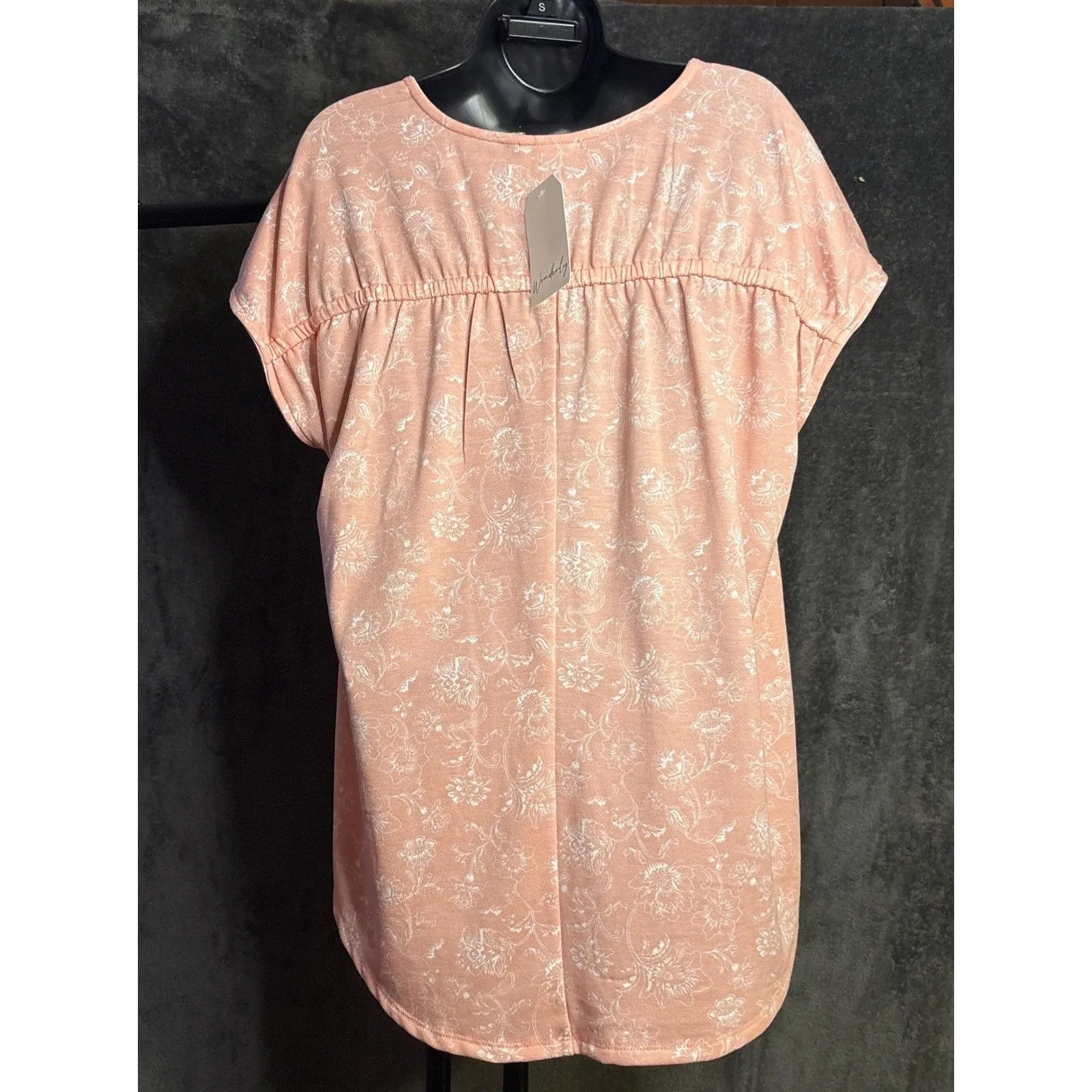 Wonderly Women's XL Pale Peack Babydoll Blouse NWT - Image 5