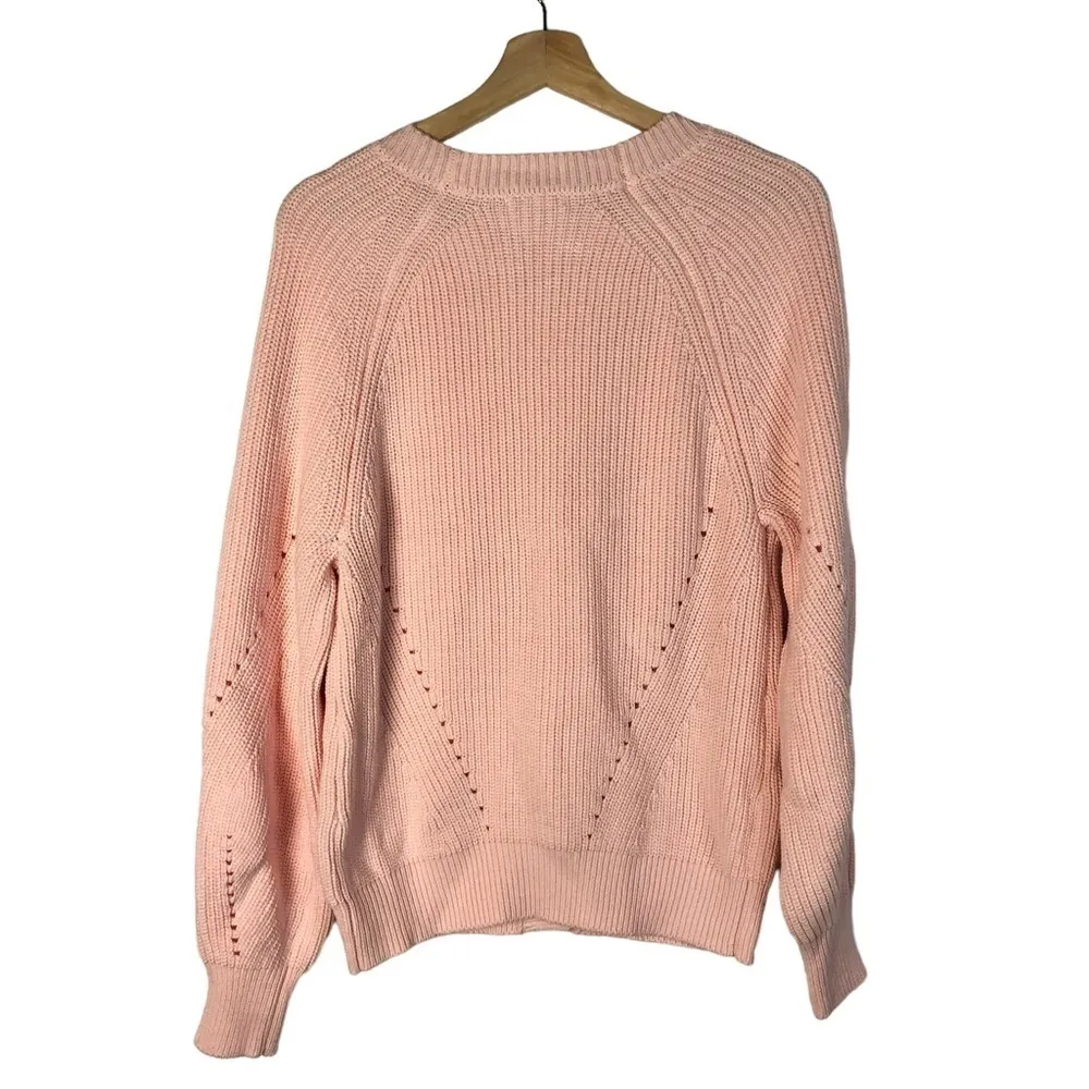 Tularosa Natalia Baby Pink V-Neck Button Down Cardigan Sweater S - Image 4