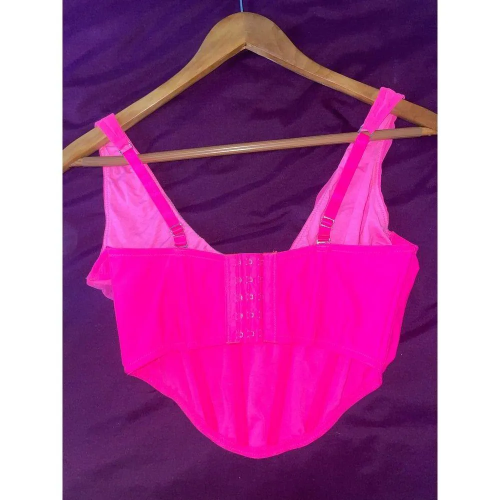 OUT FROM UNDER Venus Convertible Corset Top RAVE BARBIE FESTIVAL GLAM Pink Size M - Image 5