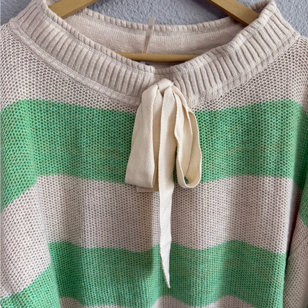 Free People Cassidy Off The Shoulder Sweater Size XS Striped Oversized - Image 5