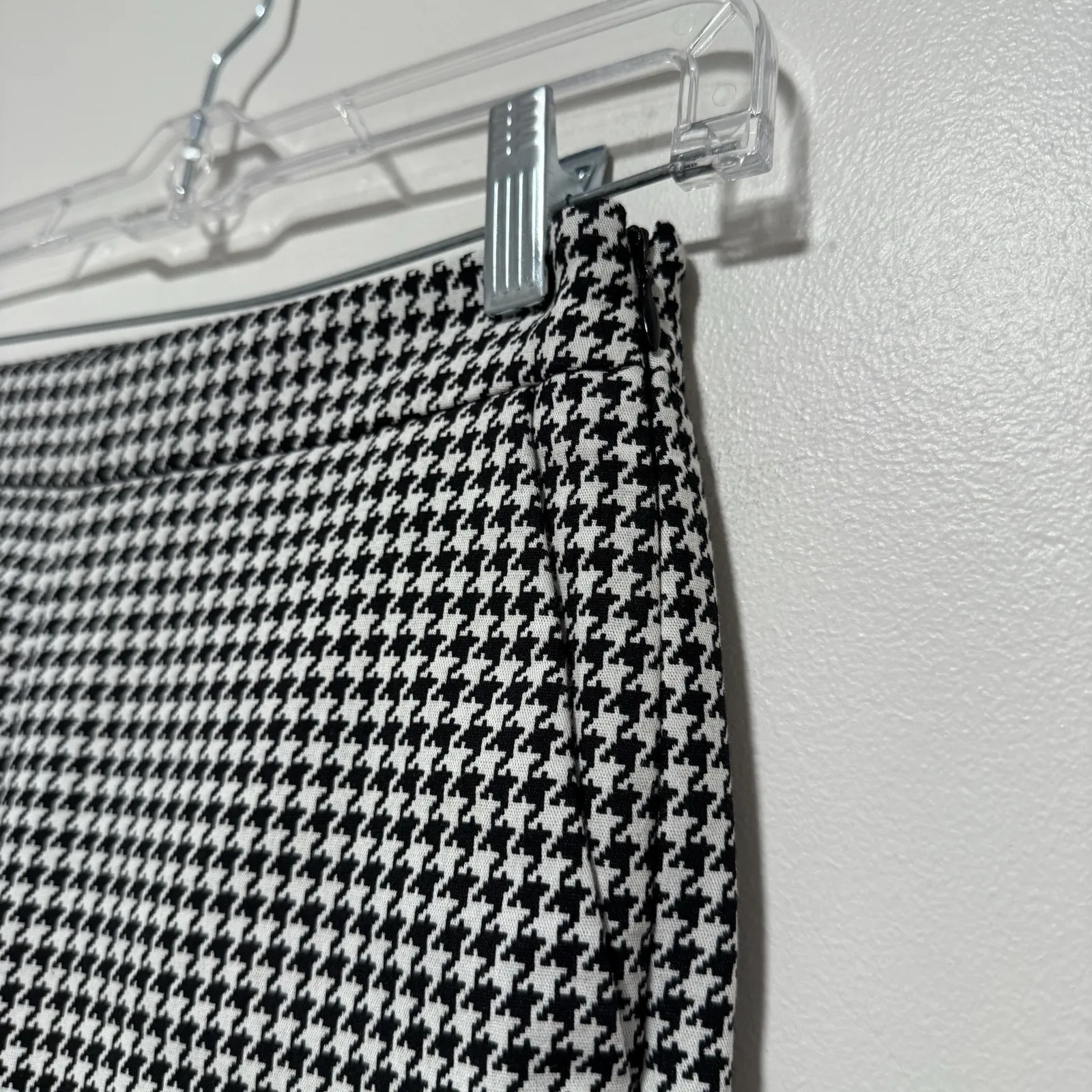 Sezane Clara Black White Herringbone Slim Trouser Pant Size 32 Euro - Image 4