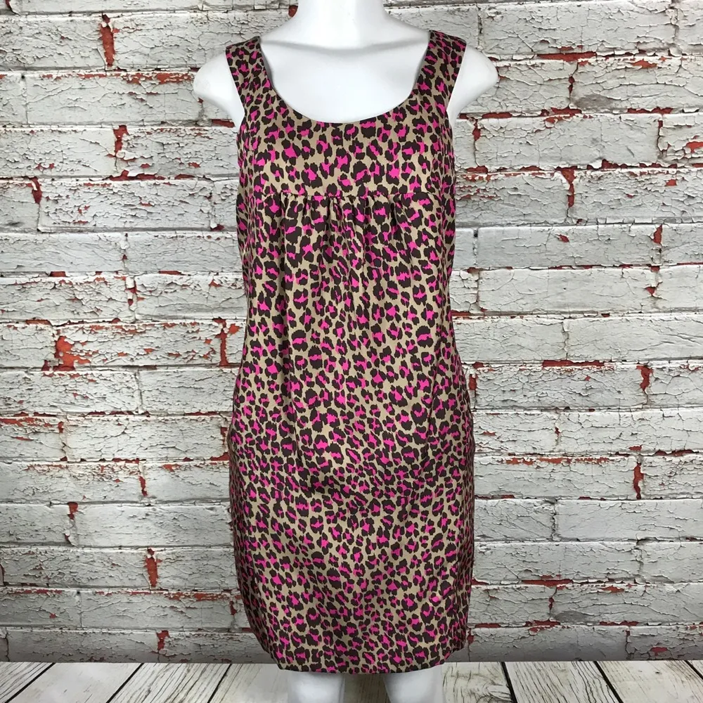 MICHAEL Michael Kors Dress 100% Silk Pink Leopard - Image 2
