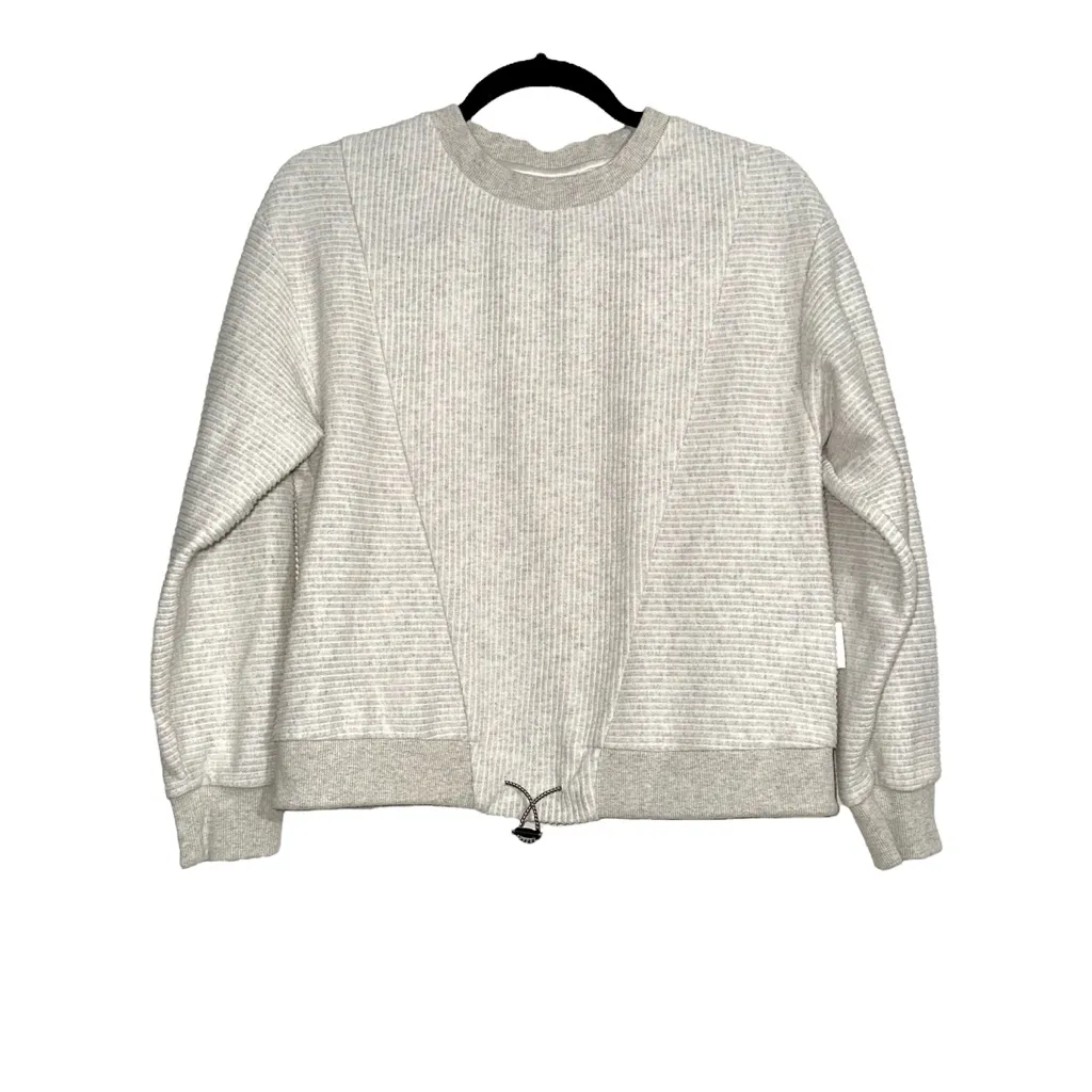 Varley Arleta Crew Neck Long Sleeve Pullover Sweater XS in Ivory Cloud - Image 2