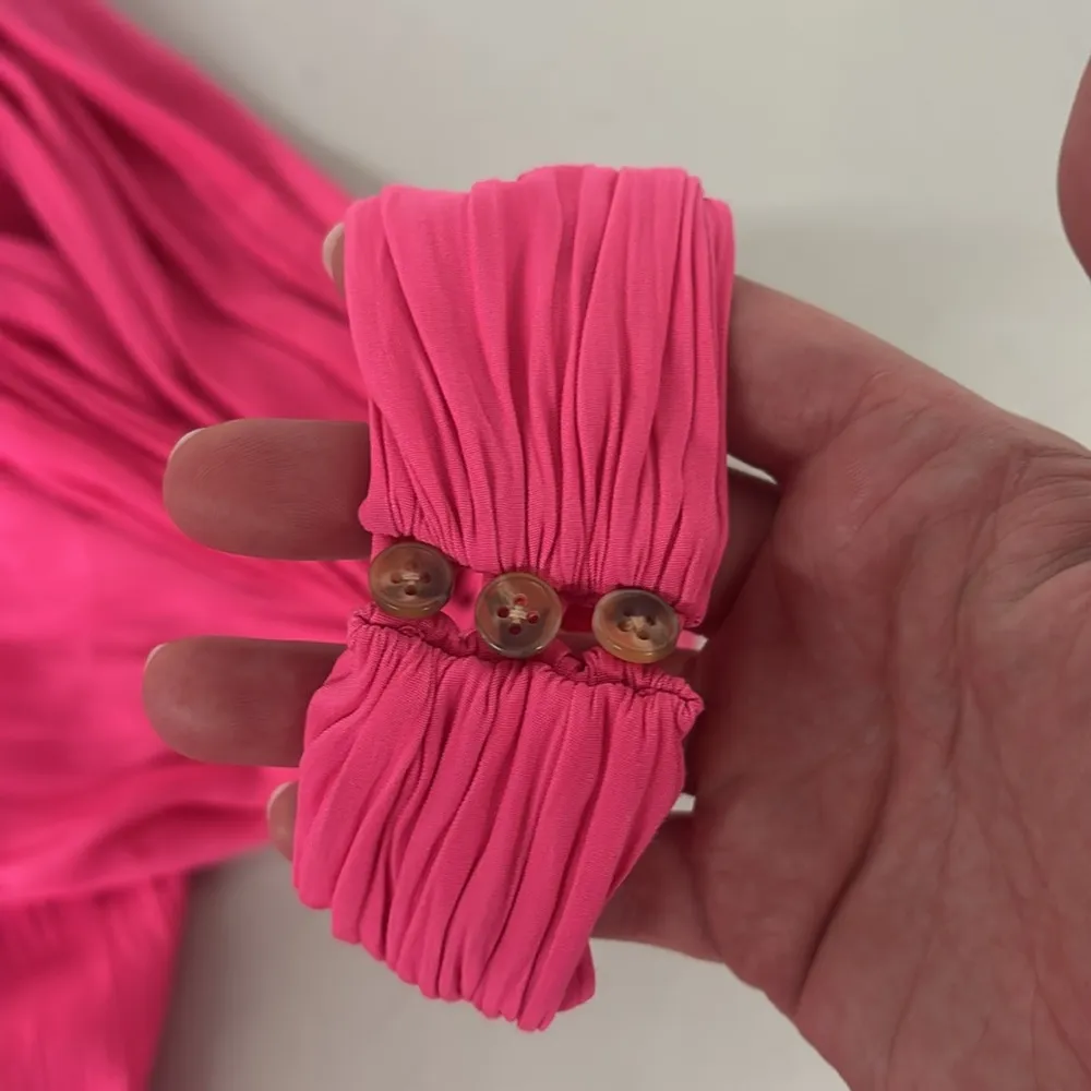 RTR sz 4 A.L.C. Rio Gown pink long maxi sleeveless halter flowly cross wrap - Image 6