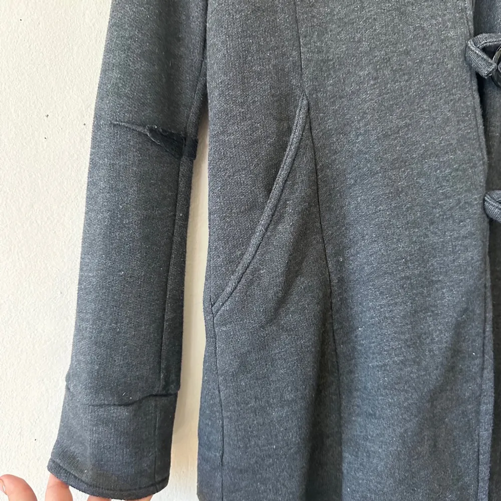 Element Longline Button Hoodie Coat | Charcoal Gray | Size Large - Image 6