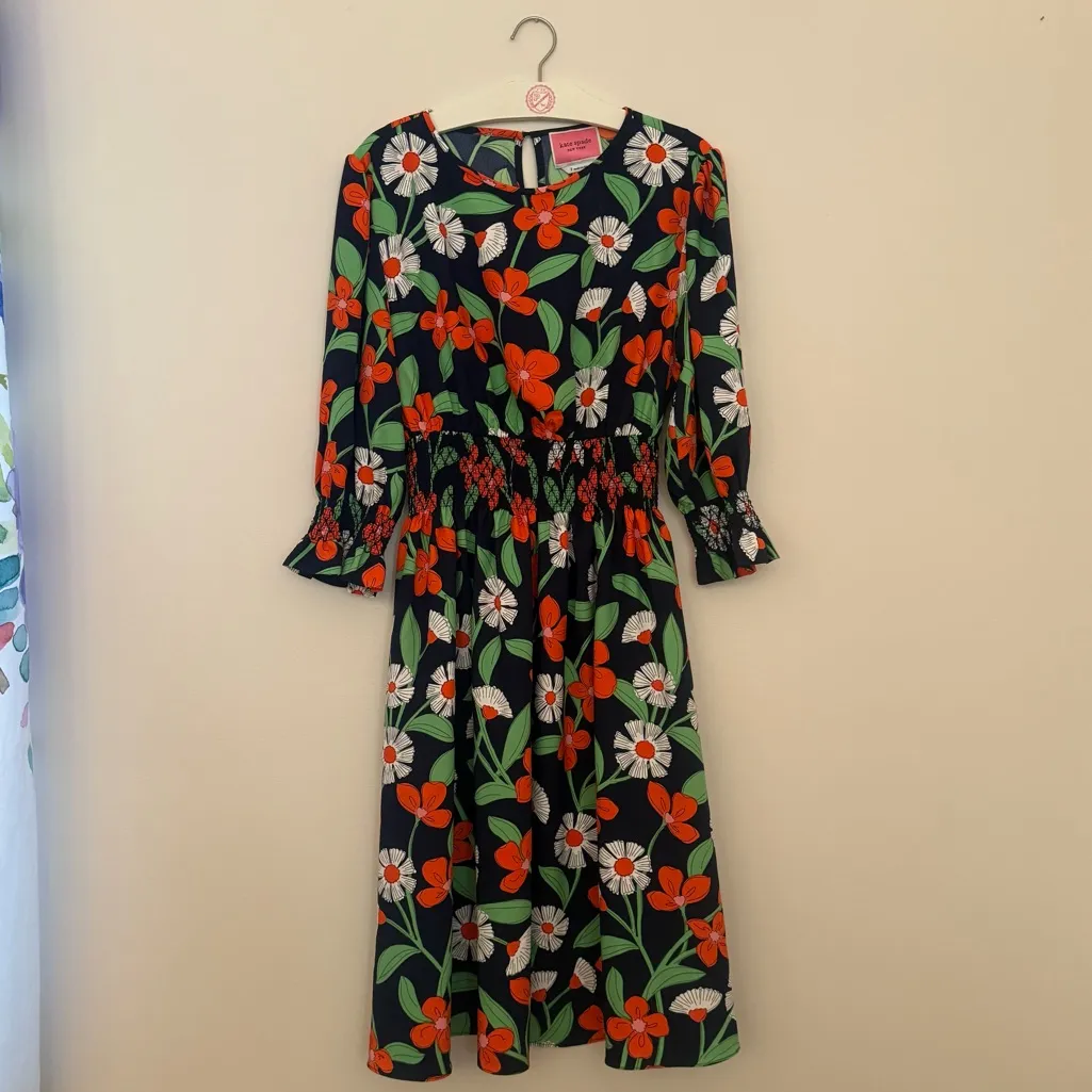 Kate Spade Daisy Vines Smocked Dress - Image 2