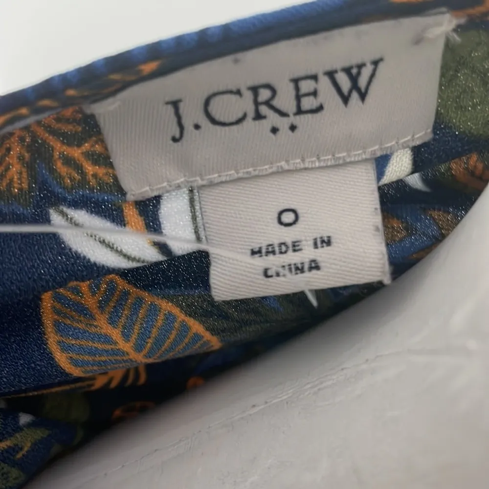 J. Crew Drapey Twill Wrap Midi Dress Jungle Print size 0 - Image 8