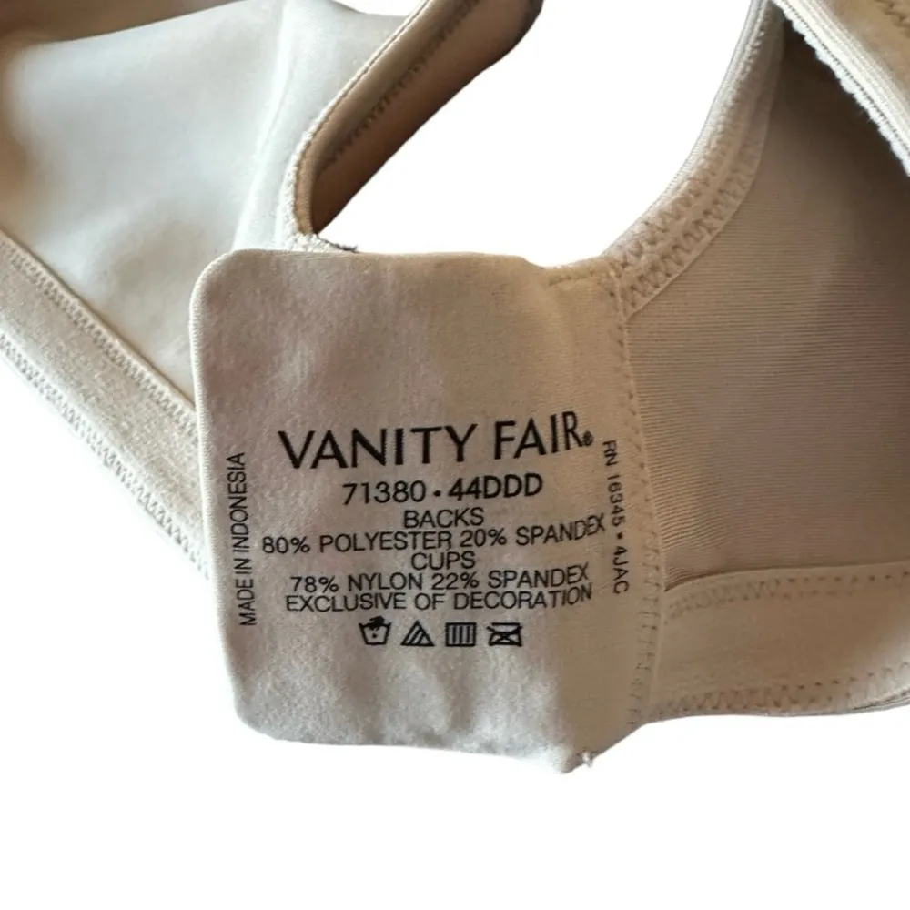Vanity Fair New Full Figure Wirefree Bra in Neutral Size 44DDD - Image 2