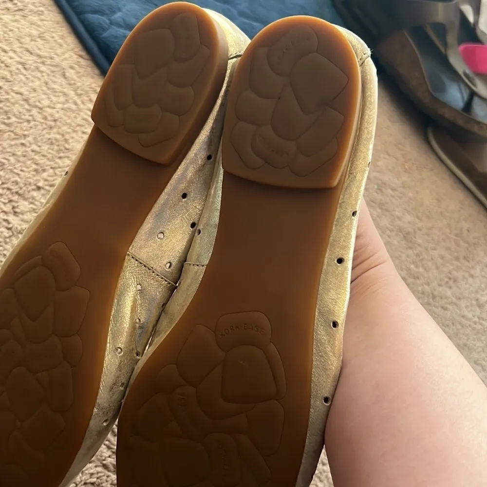 Kork ease gold metallic flats 9 - Image 7