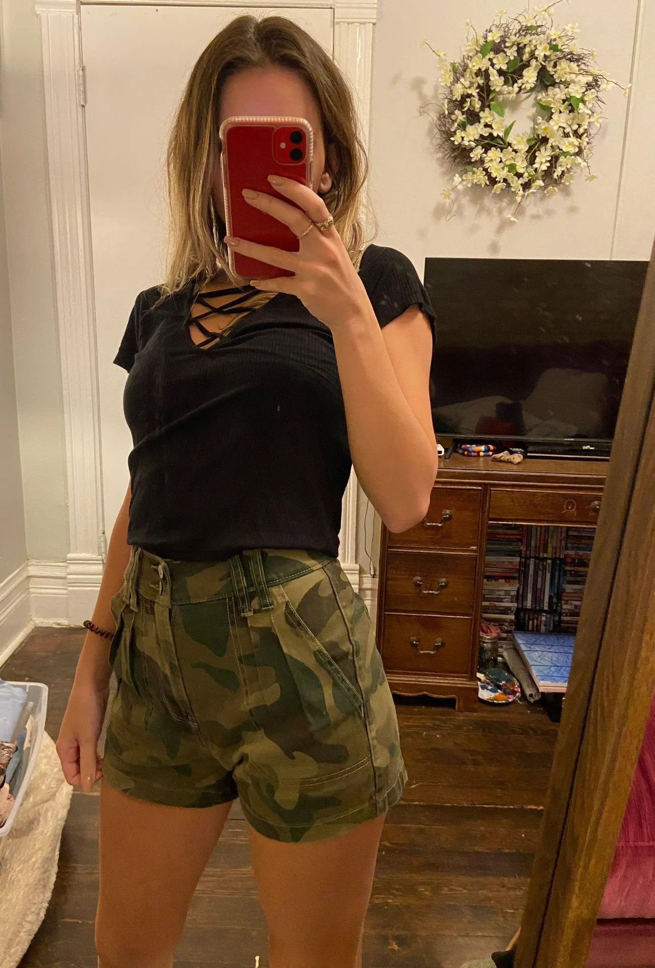 Black Ribbed Tee - Image 4