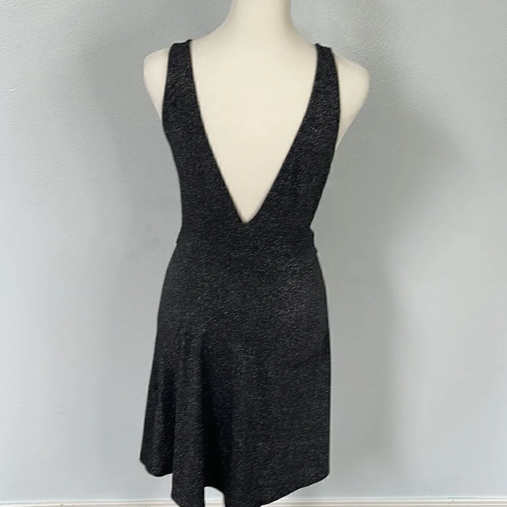 Divided little black dress.  Size 4. Lots of sparkle! - Image 3