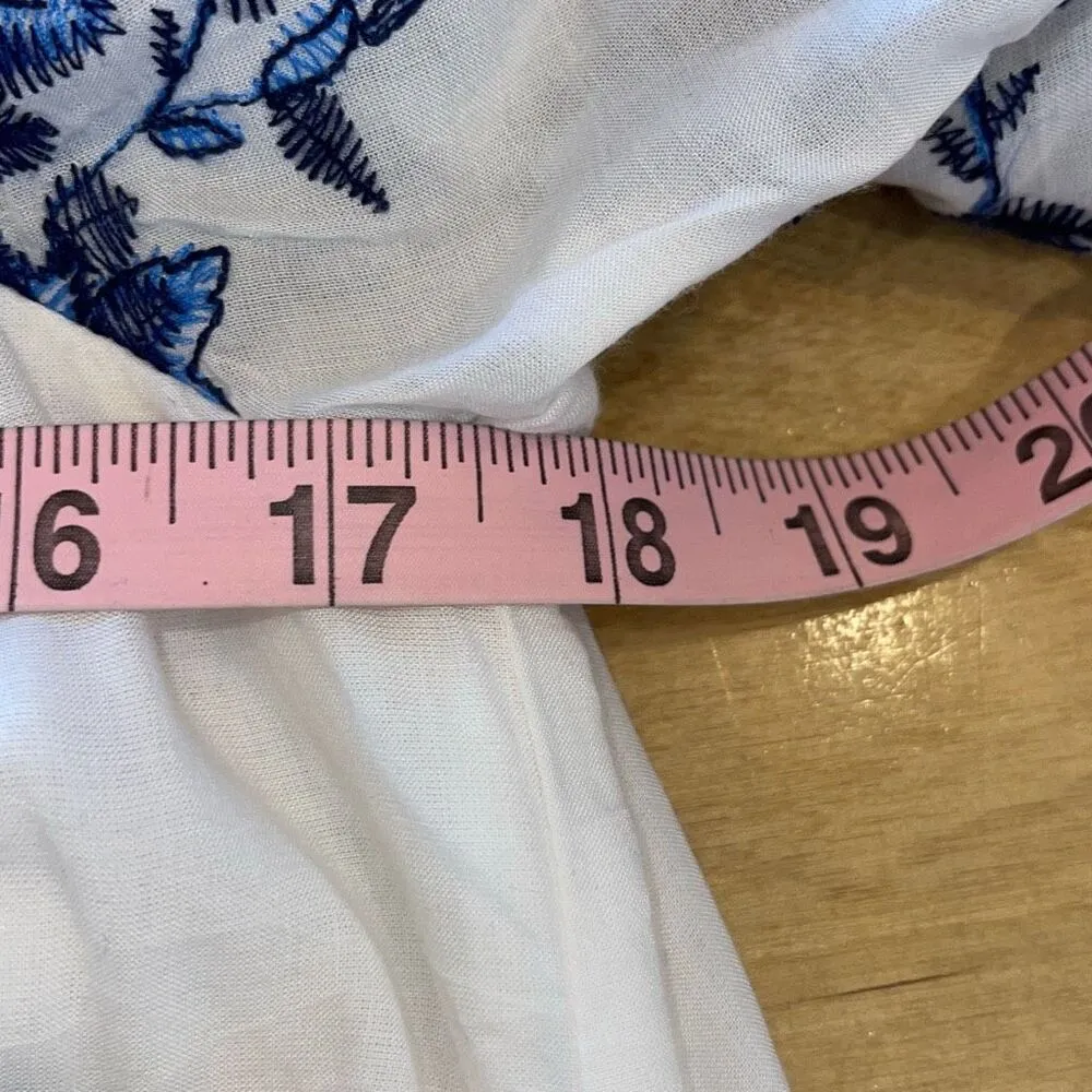 Parker Jillian EMBROIDERED Off the shoulder Scalloped Rayon Top‎ Size Small - Image 8