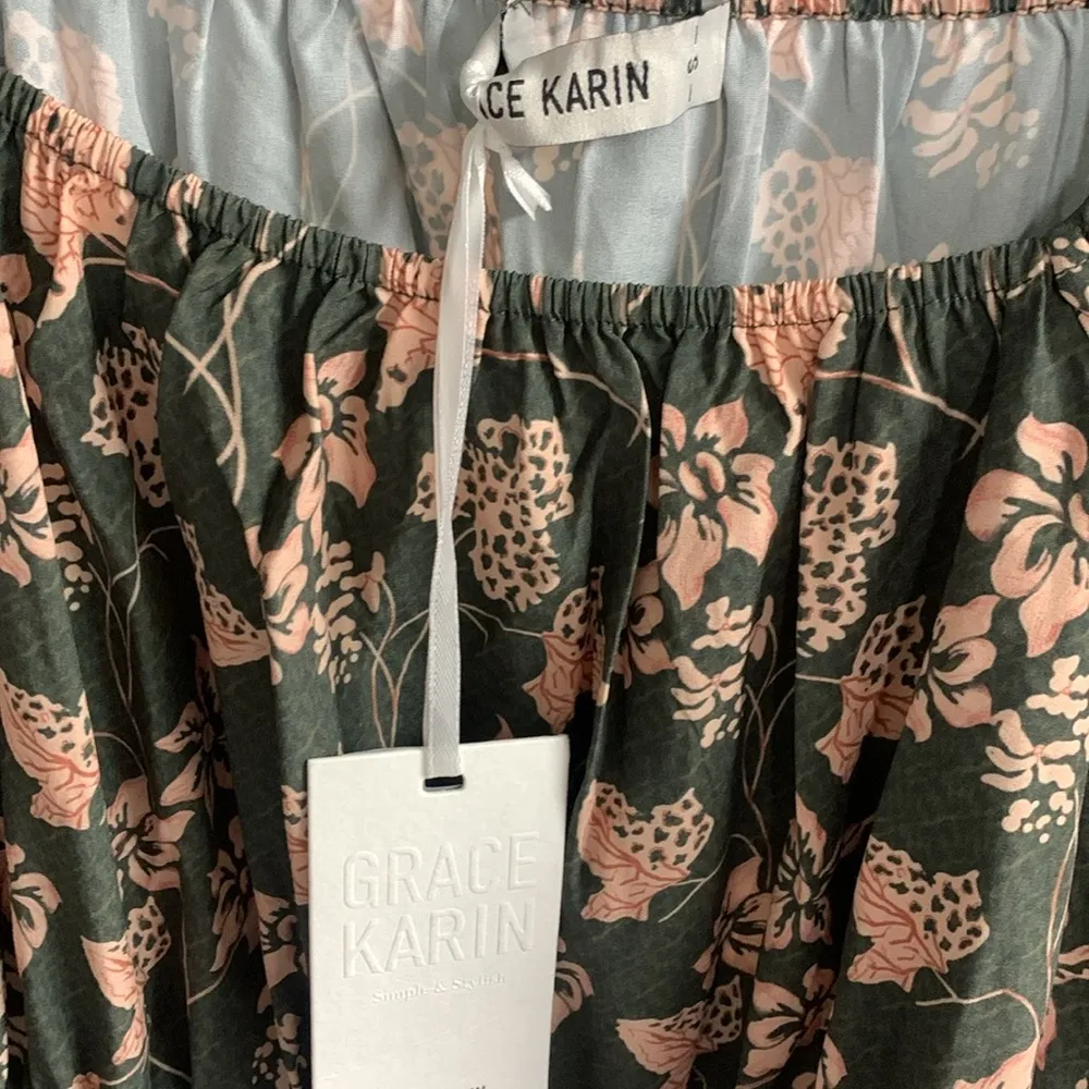 NWT Grace Karin Floral Print Peasant Prairie Style Dress Size S - Image 2