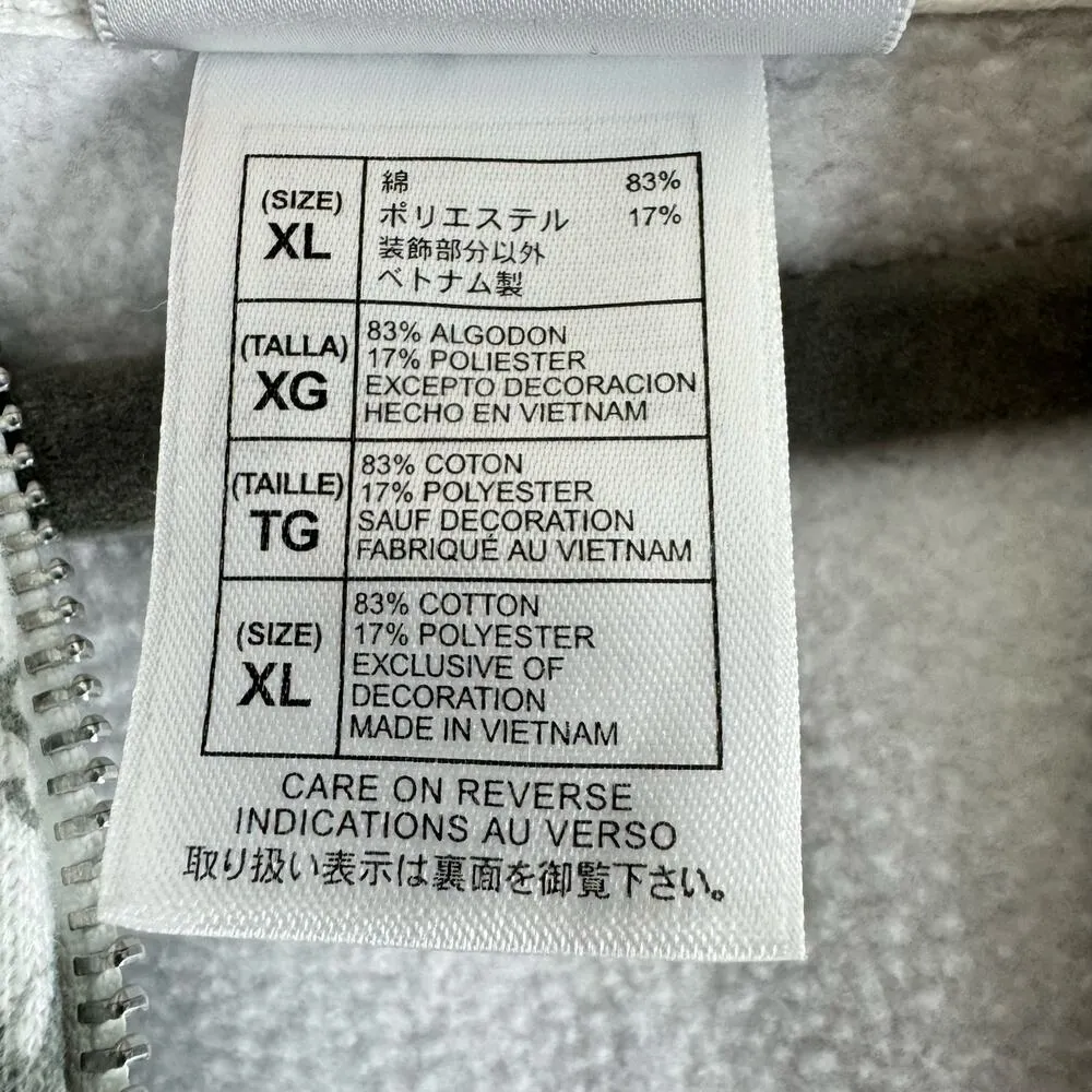 Walt Disney World Disneyland Resort 2010 Embroidered Zip Hooded Sweatshirt Sz XL White - Image 7