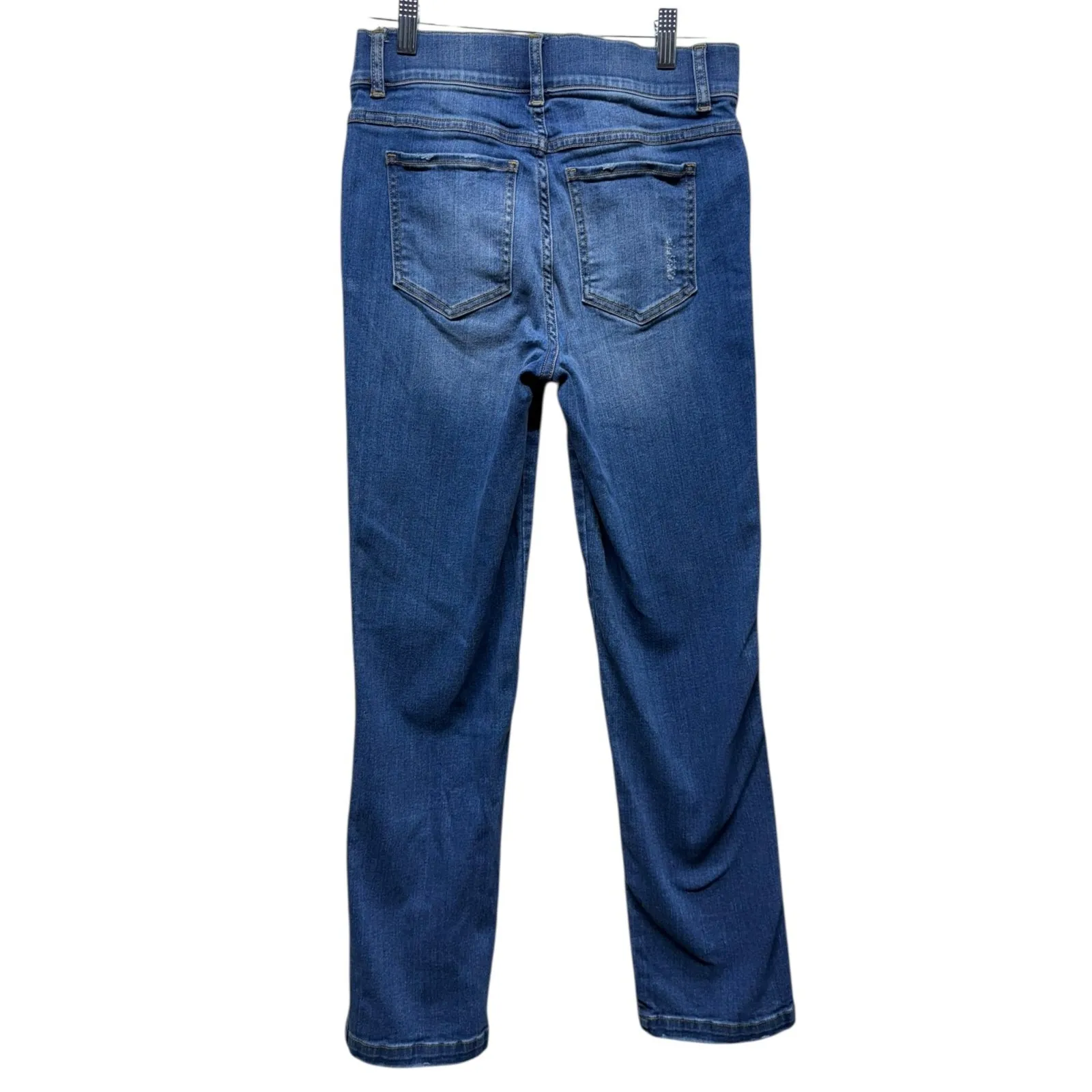 Spanx Pull On Straight Leg Ankle Jeans Medium Wash Stretch Sz S‎ Blue Denim - Image 2