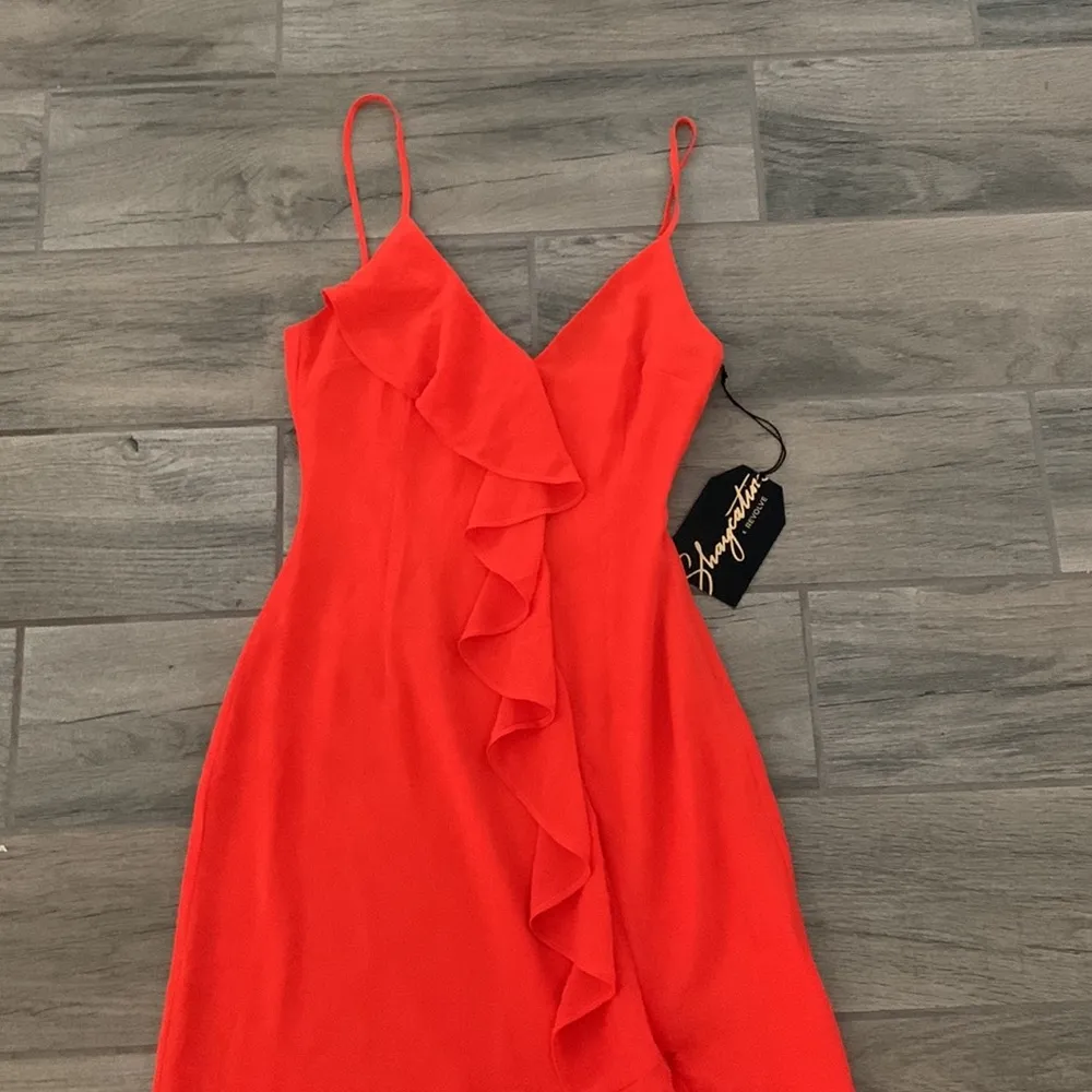 Shaycation X REVOLVE Grace Midi Dress in Blood Orange - Image 5